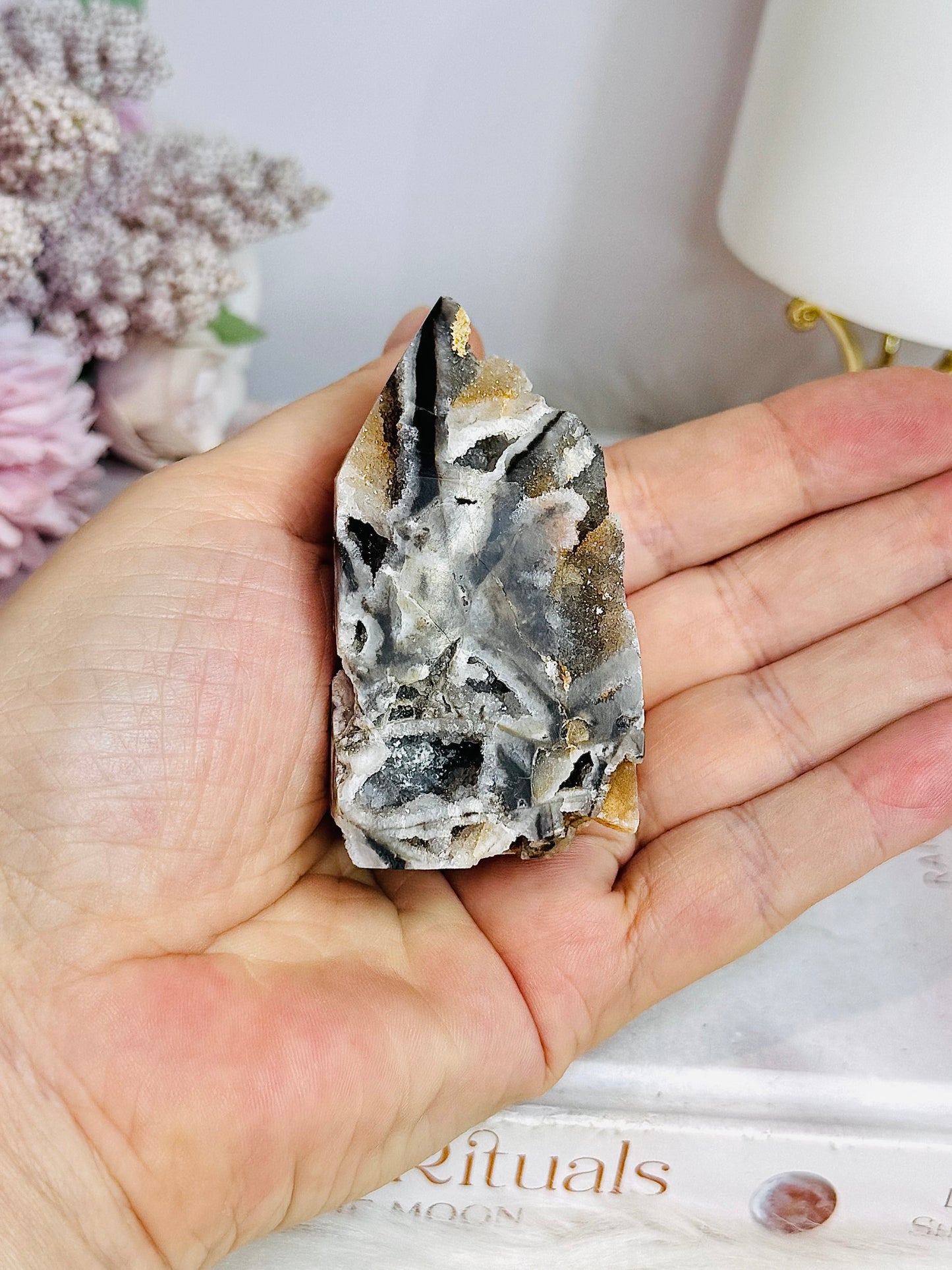 Black Druzy Sphalerite Tower 7cm