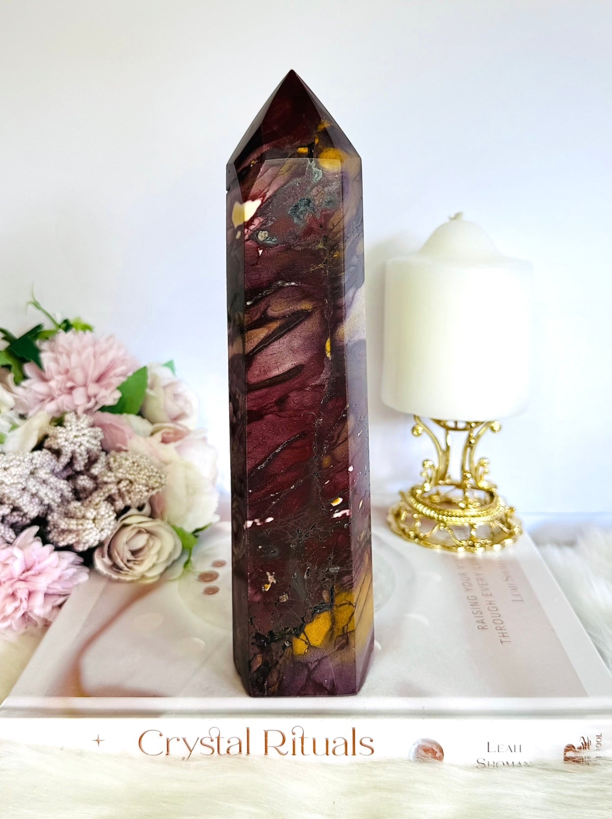 Classy & Fabulous Large Chunky Mookaite Jasper Tower 21.5cm