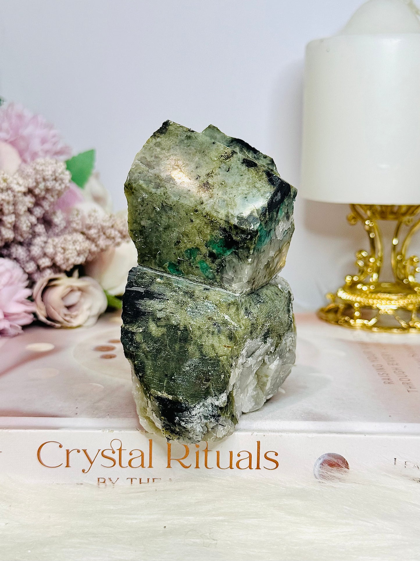 Natural Large Green Emerald Chunky Specimen 412g