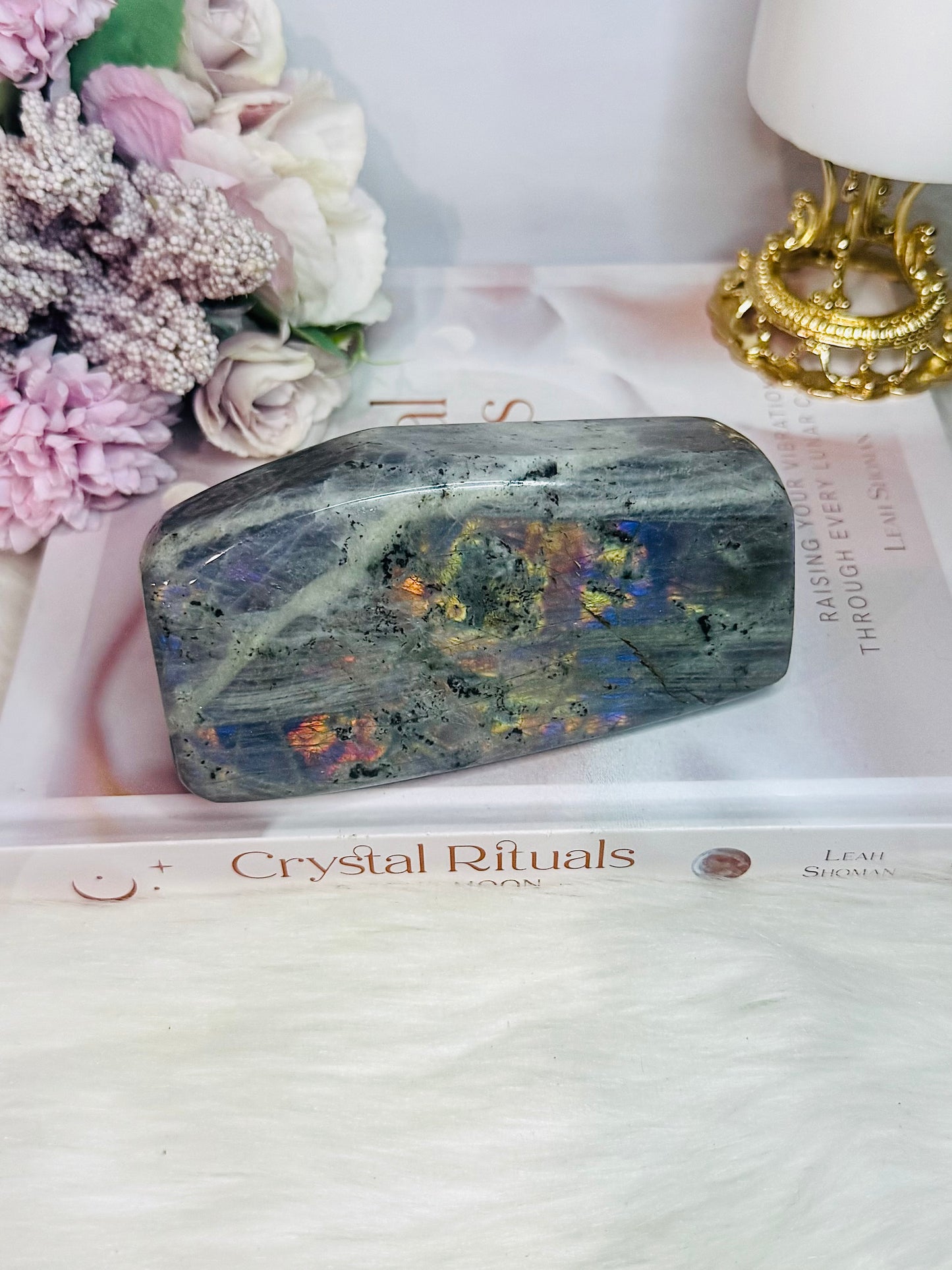 Absolutely Stunning 13cm Chunky 622gram Purple Flash Labradorite Freeform