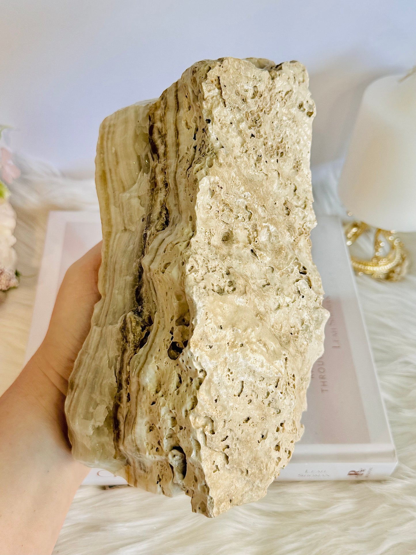 Huge Natural Aragonite Freeform | Slab 17cm Tall 2.7KG ~ Spectacle Piece