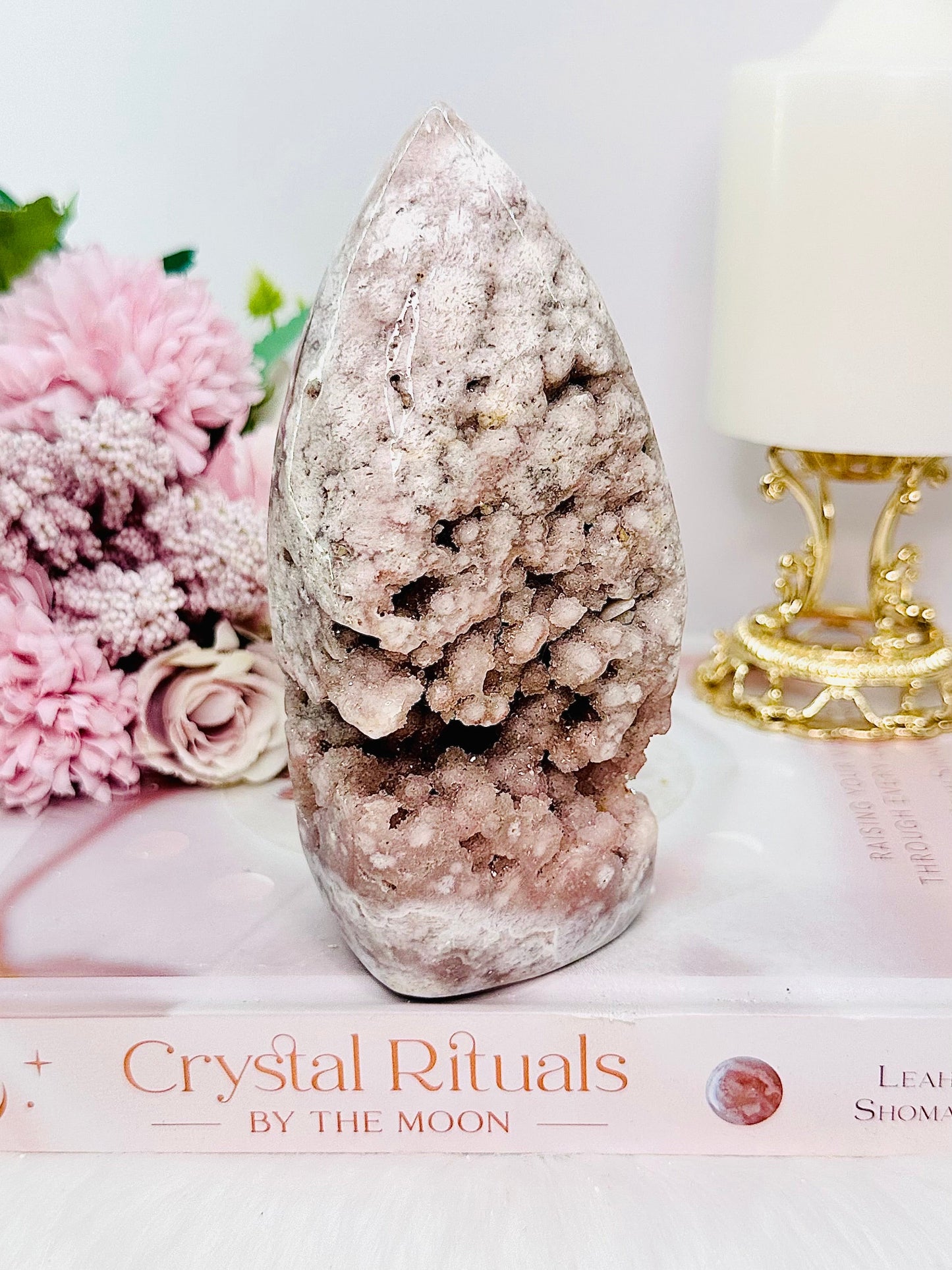 Large Pink Amethyst Druzy Freeform From Brazil 13.5cm 458grams
