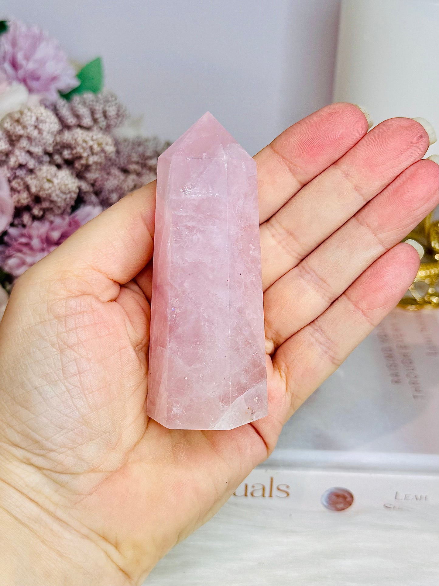 Chunky Rose Quartz Tower 9cm
