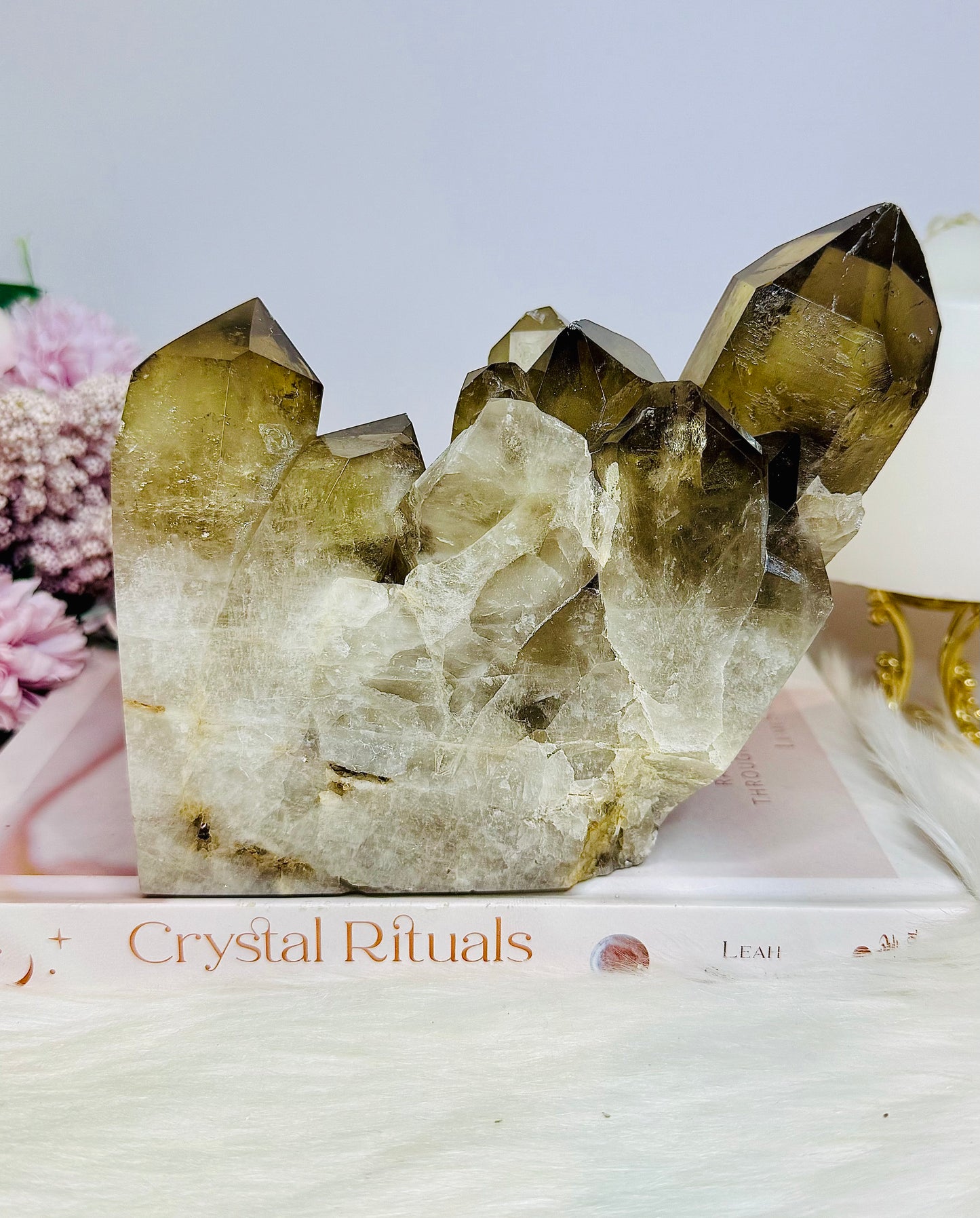 Huge Smokey Citrine Large Point Cluster 1.65KG