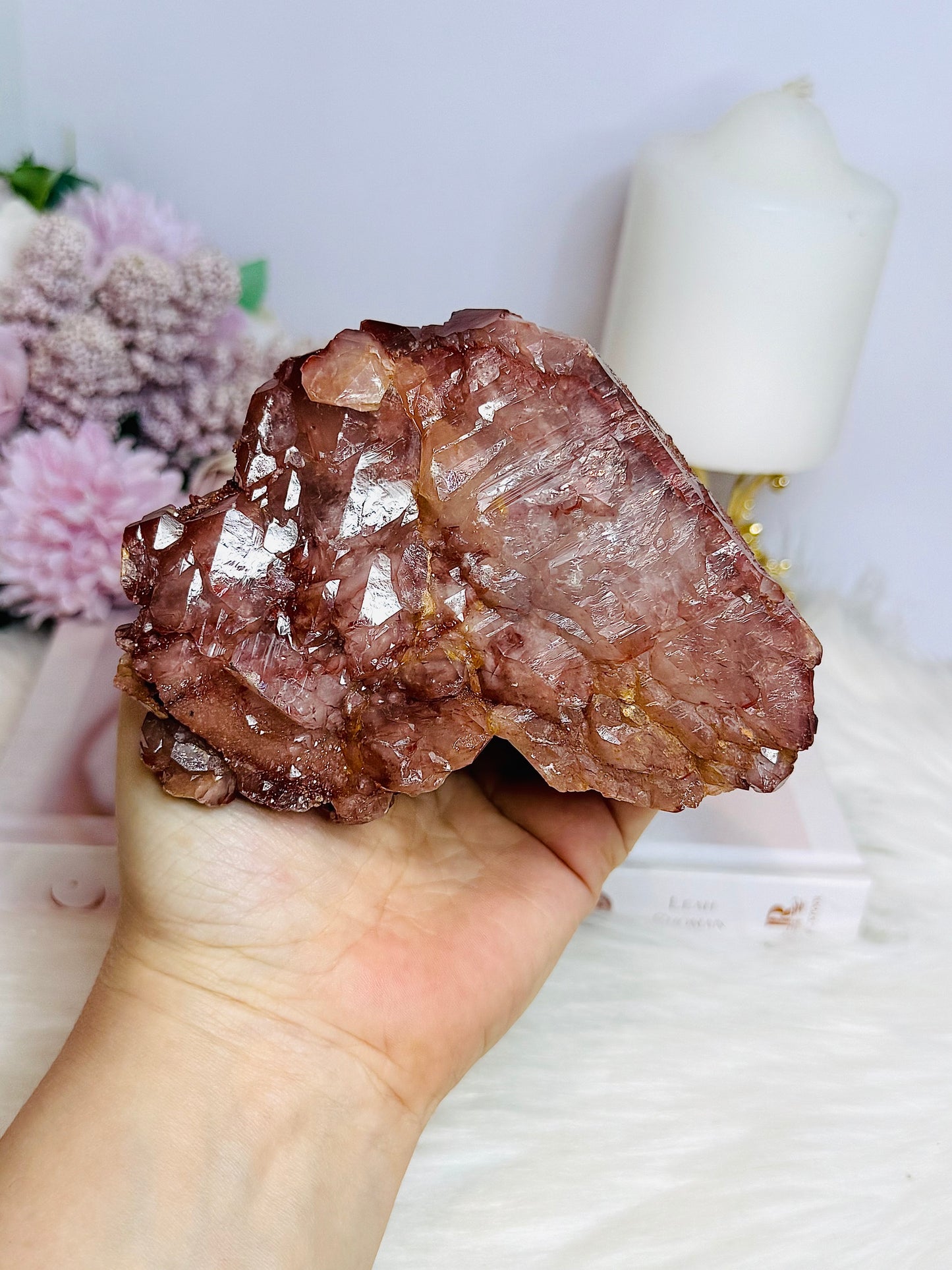 Large Natural Ferrunginous Hematoid Fire Quartz 553g