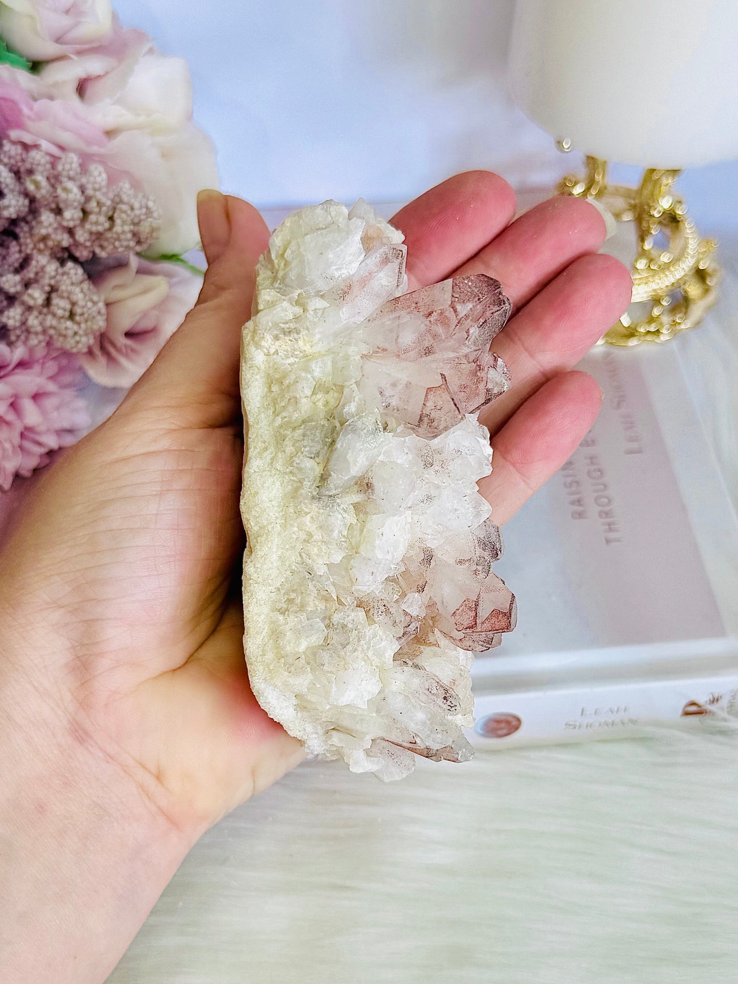 Incredible Natural Pink Lithium Quartz Cluster 10.5cm