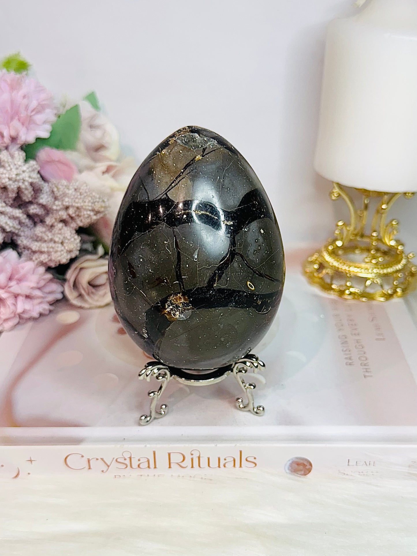 Septarian | Dragon Egg On Stand 10cm