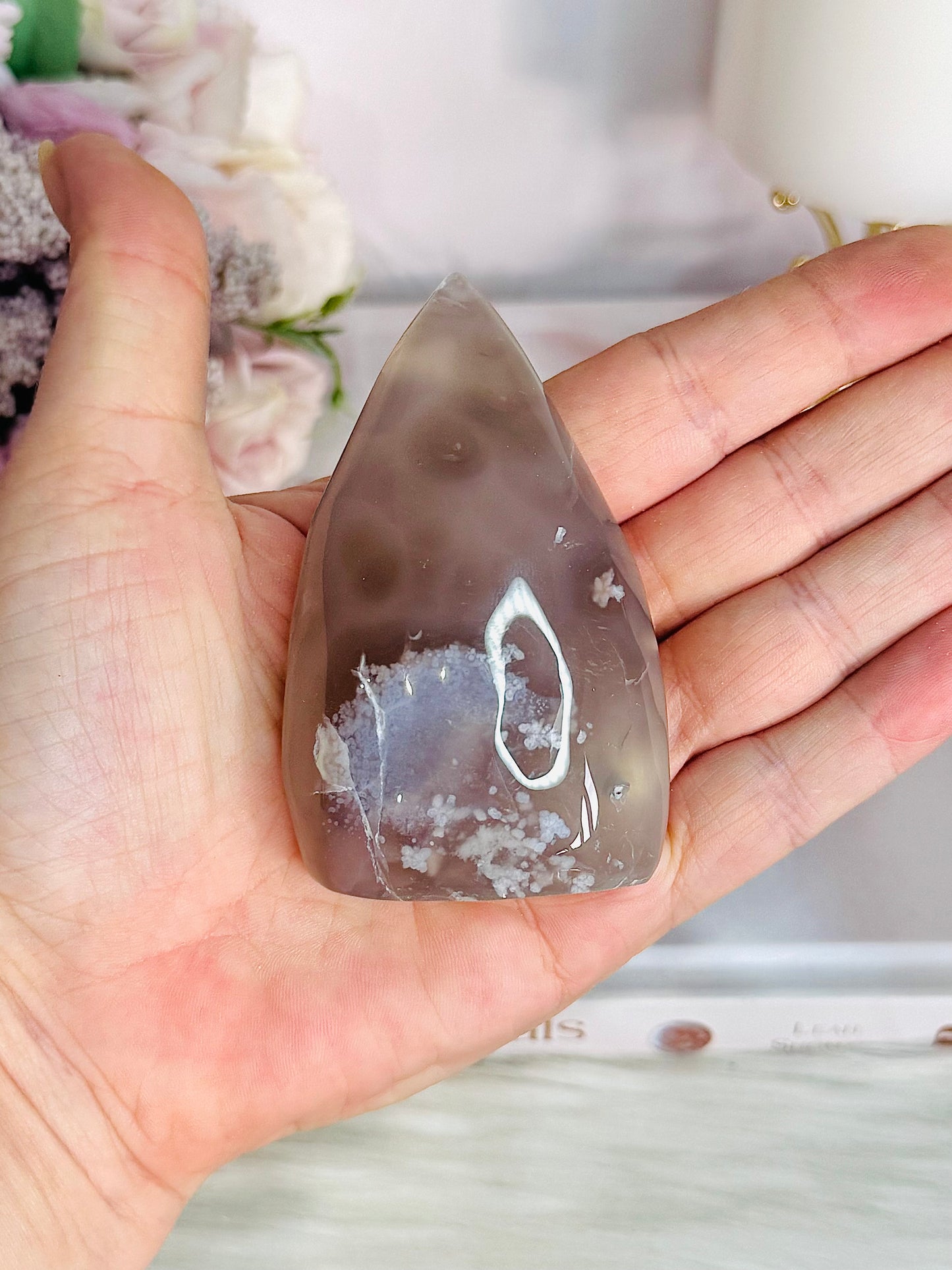 Flower Agate Flame 8cm