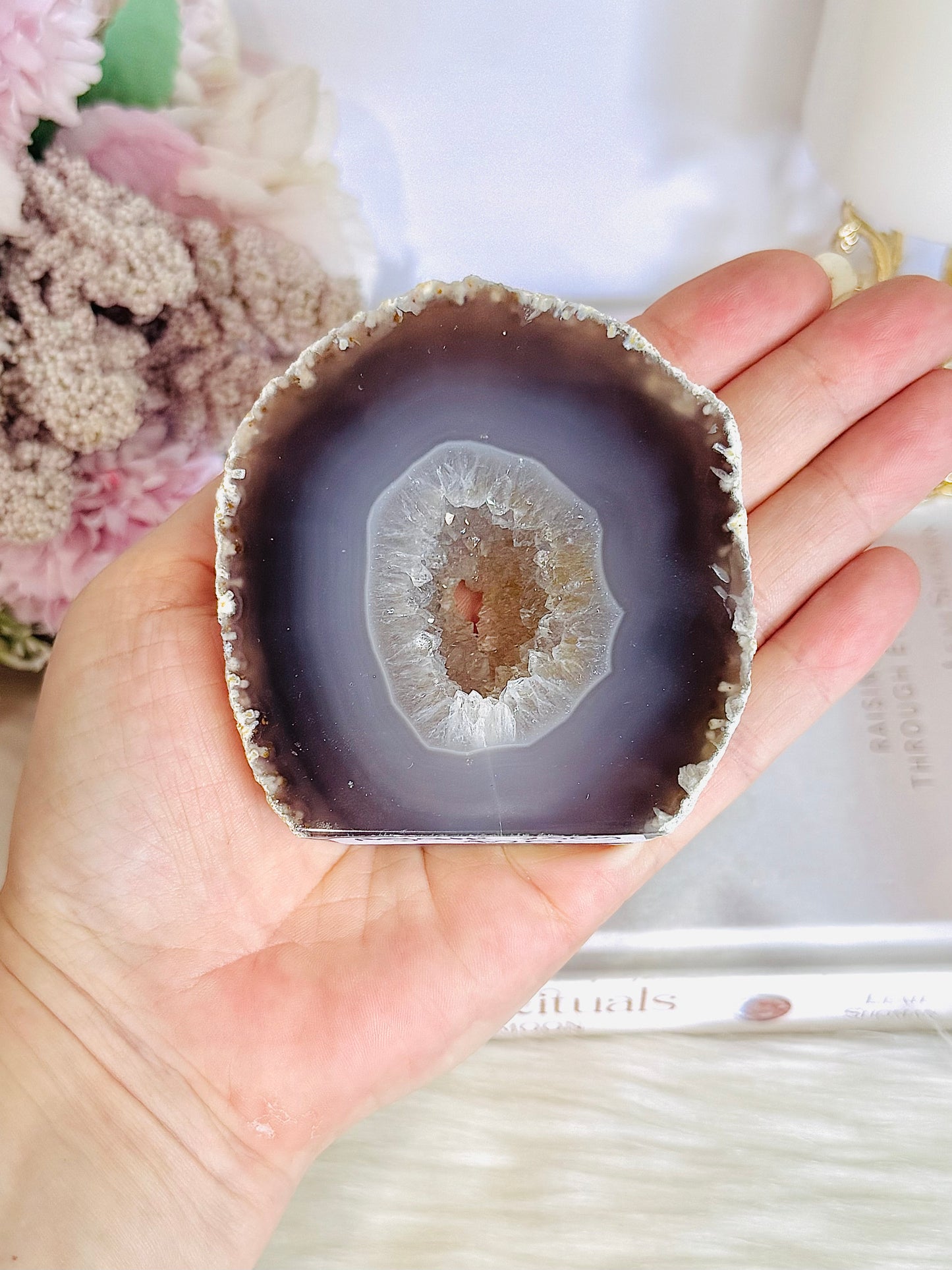 Druzy Agate Geode Freeform 250grams