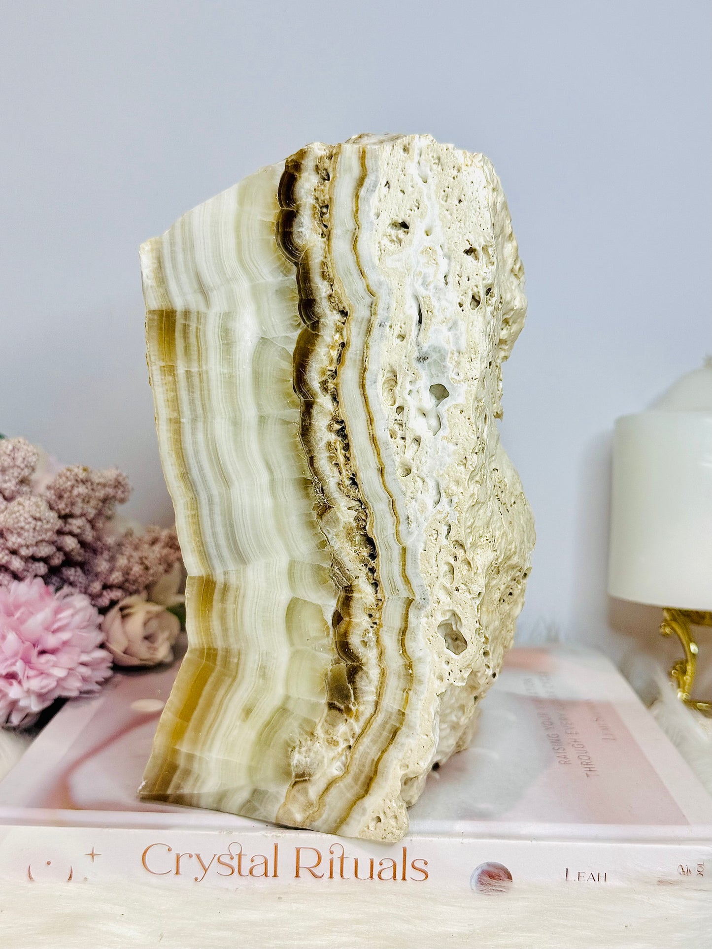 Huge Natural Aragonite Freeform | Slab 20cm Tall 3KG