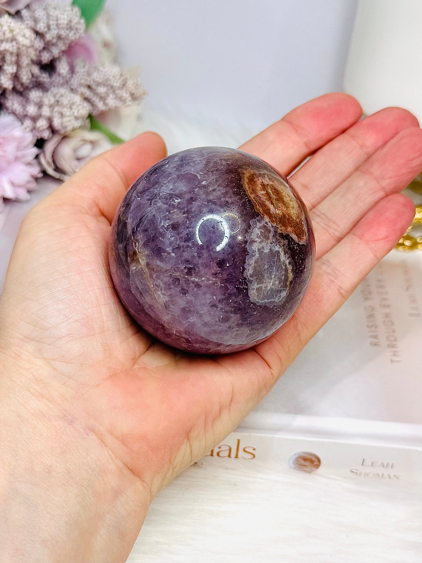 Crazy Lace Amethyst Sphere on Stand 316g