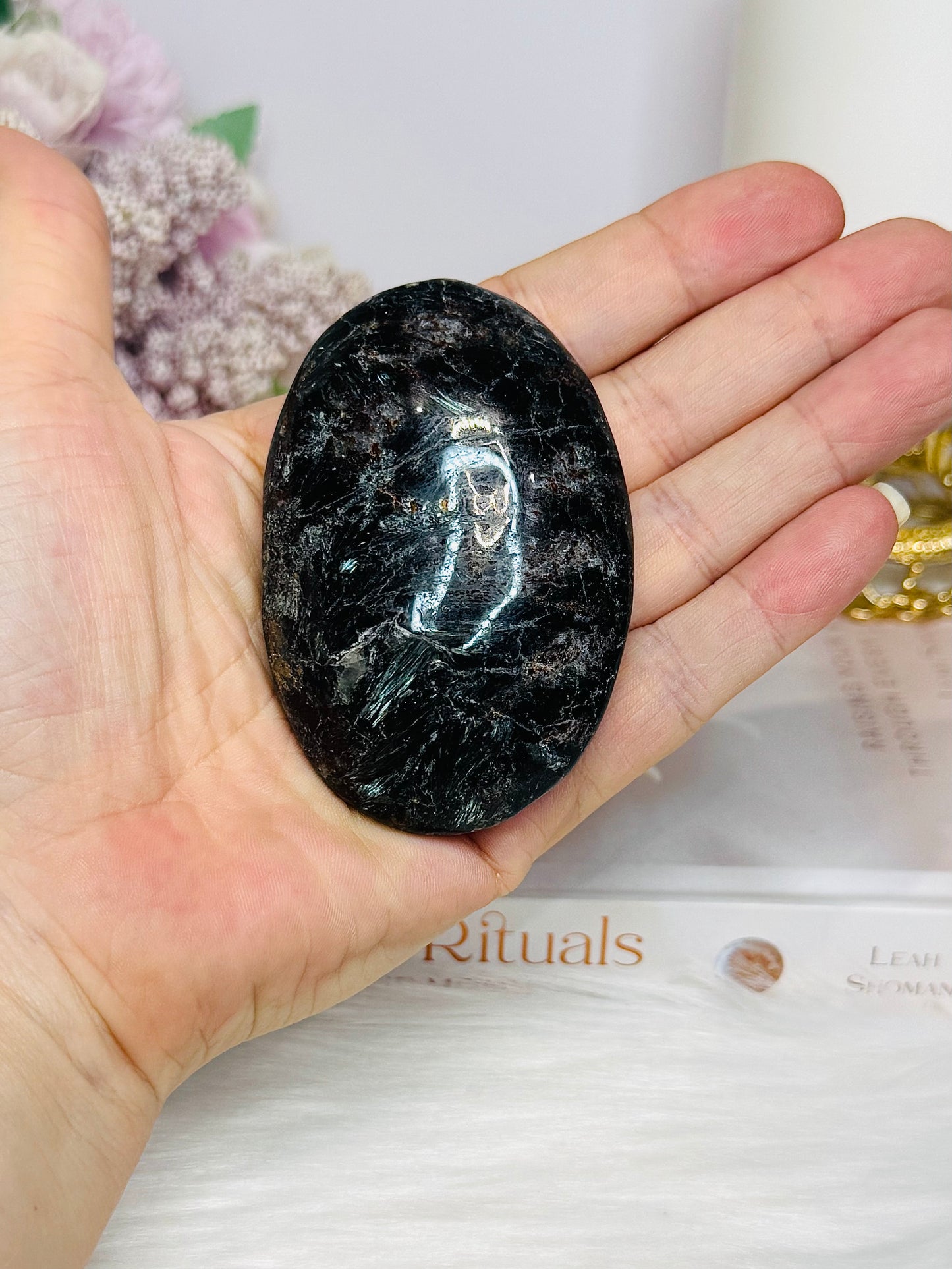 Large Astrophyllite Palm Stone