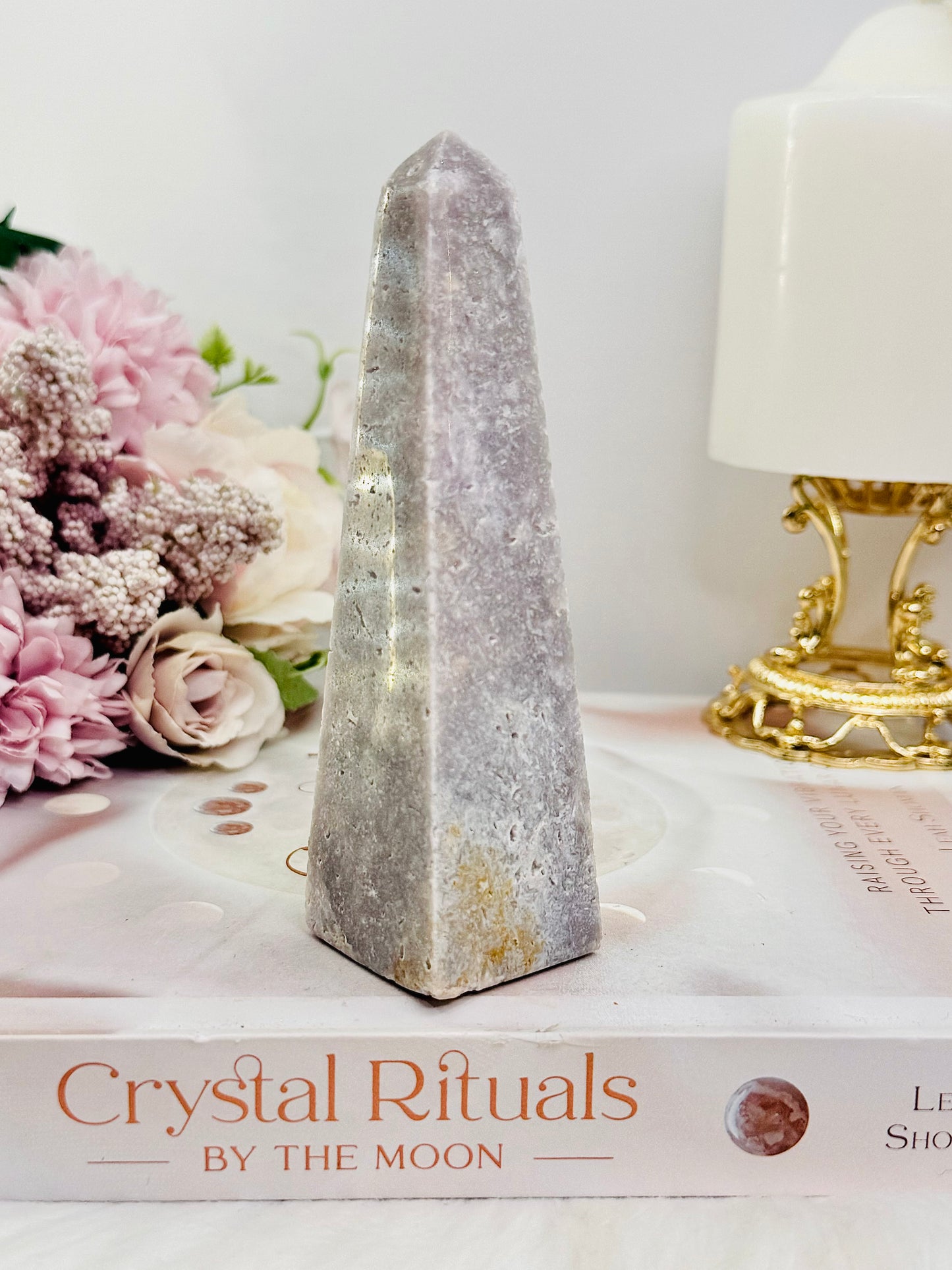 Beautiful 12cm Pink Amethyst Obelisk | Tower