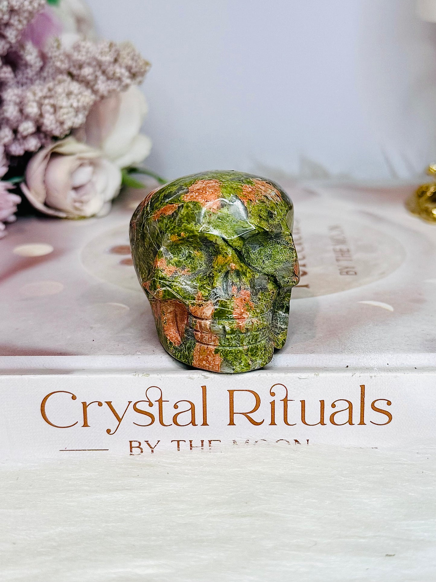 Unakite Carved Skull 6cm