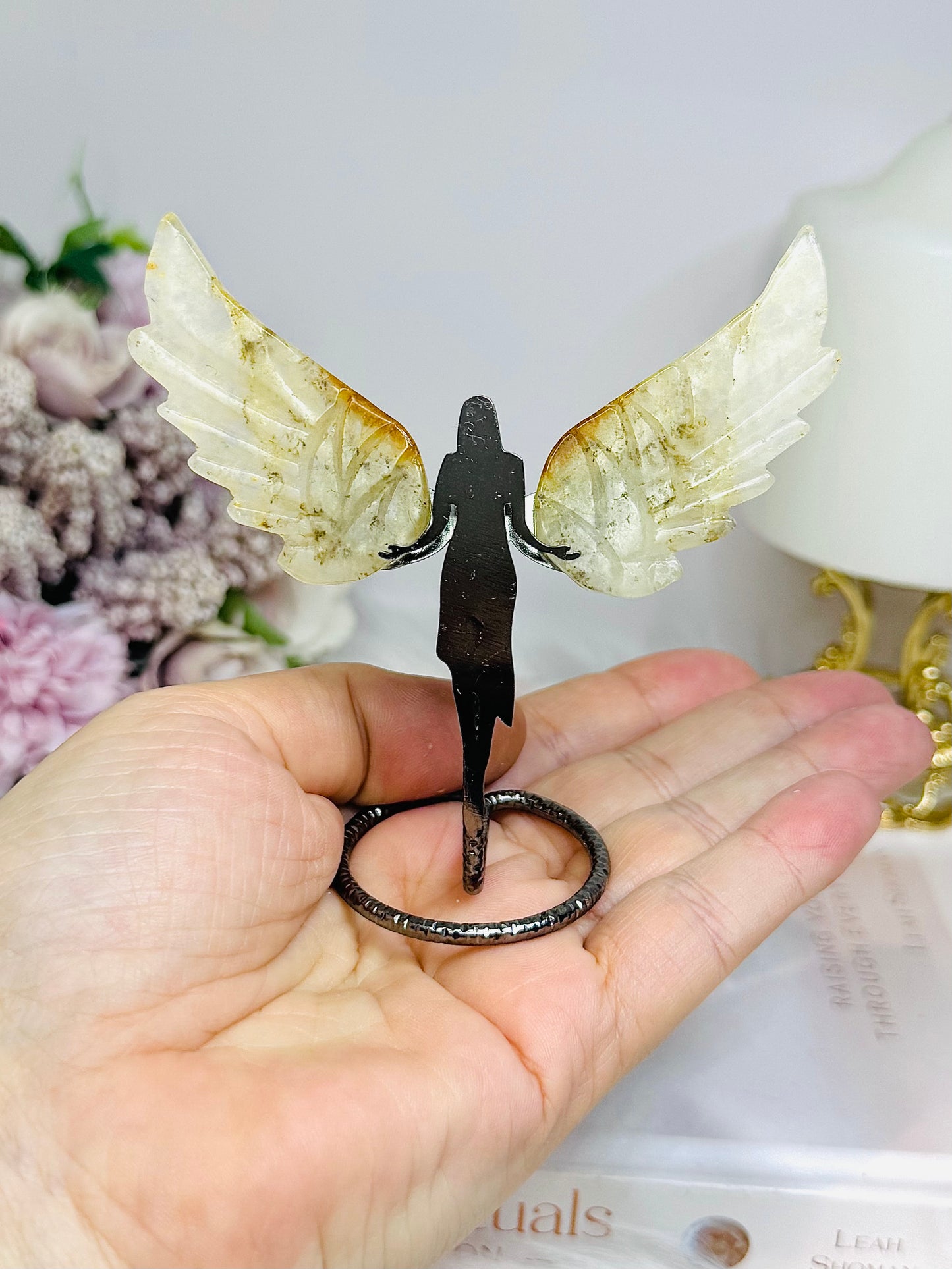 Quartz Angel Wings 8cm