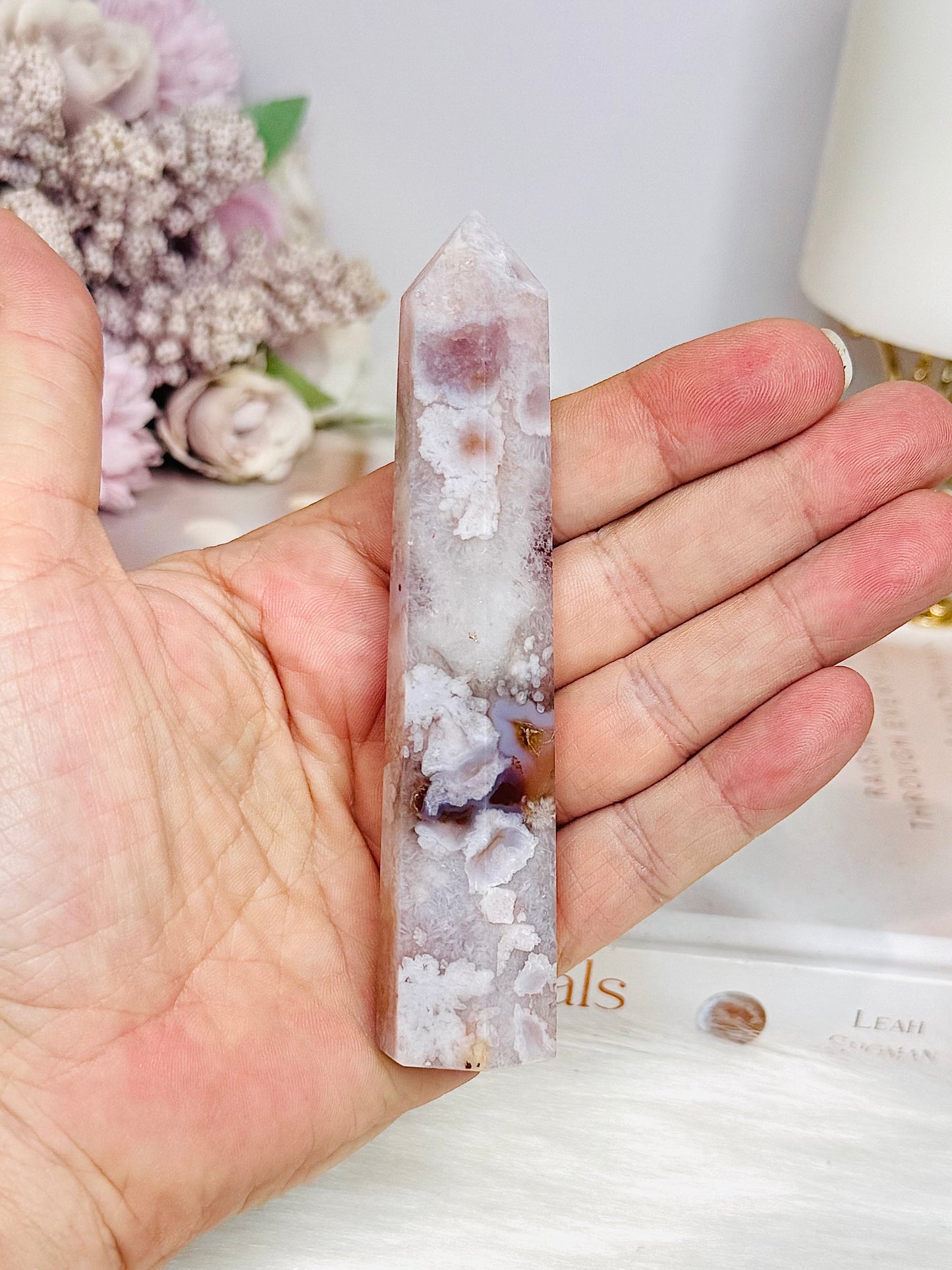 Flower Agate Tower 11cm