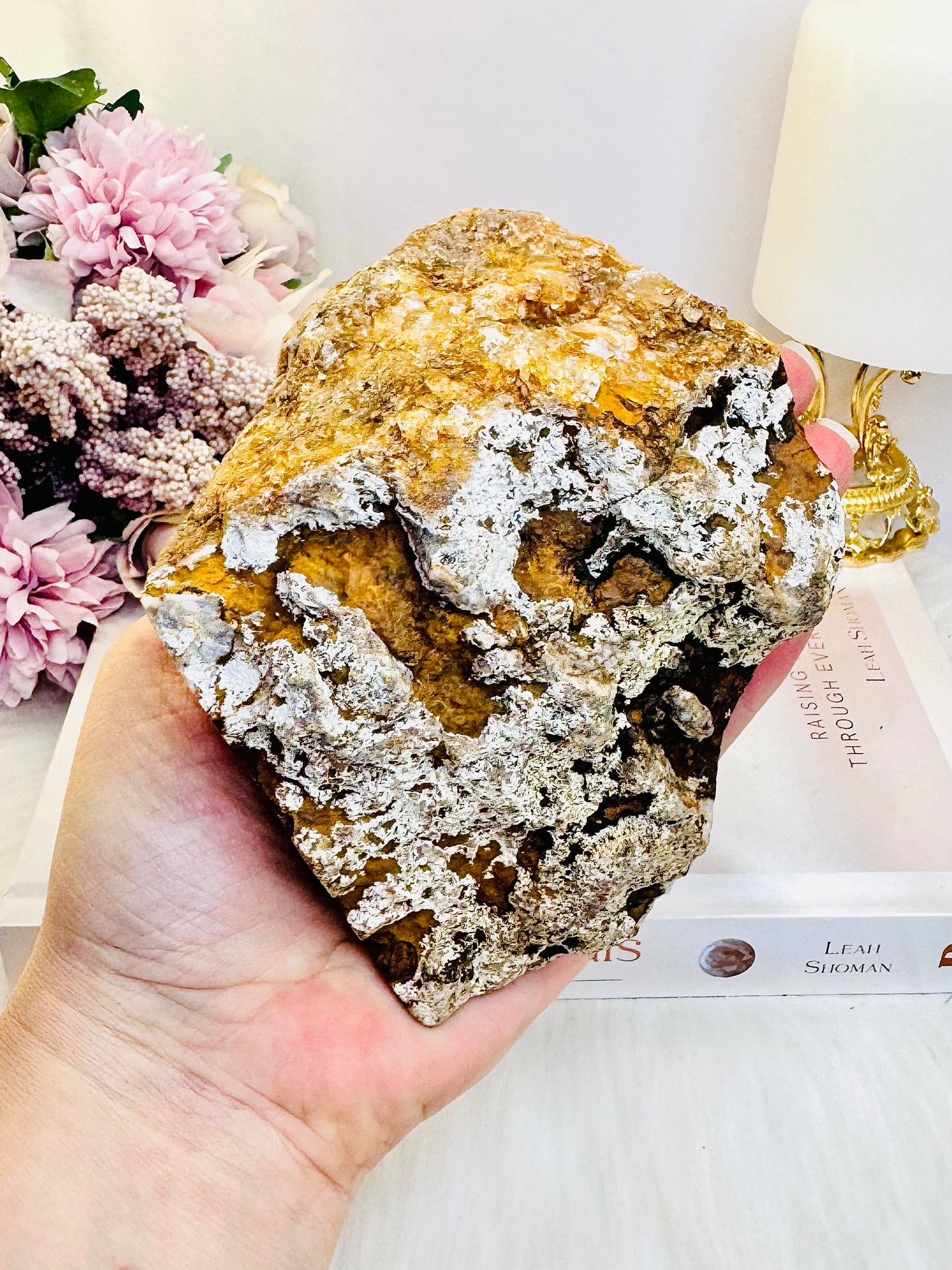 Large Natural 13cm 691 Pink Amethyst Druzy Freeform