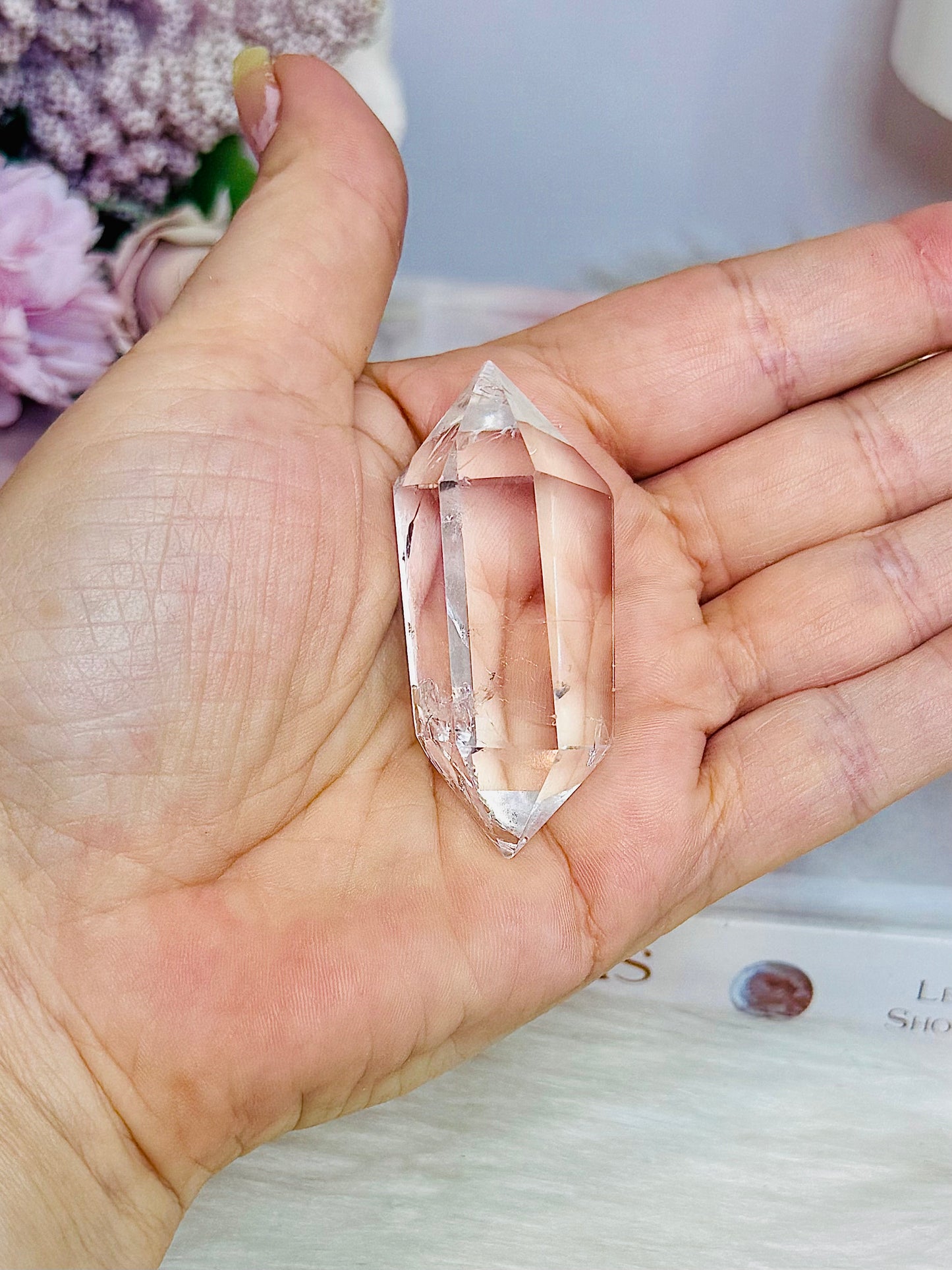 High Grade Clear Quartz Double Terminated Point 6cm