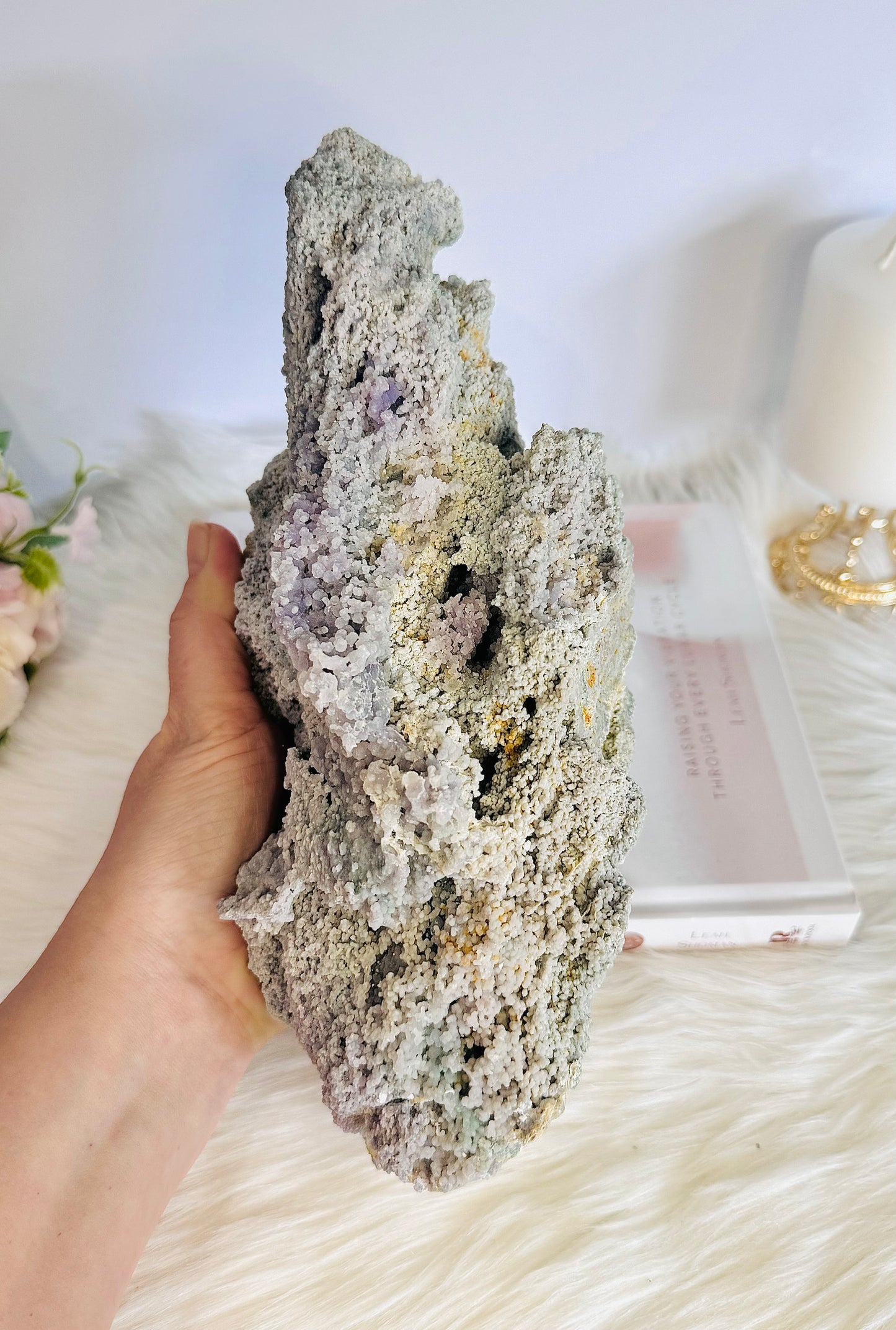 ⚜️ SALE ⚜️ Huge 26cm 2.15KG Natural Grape Agate | Purple Chalcedony Specimen