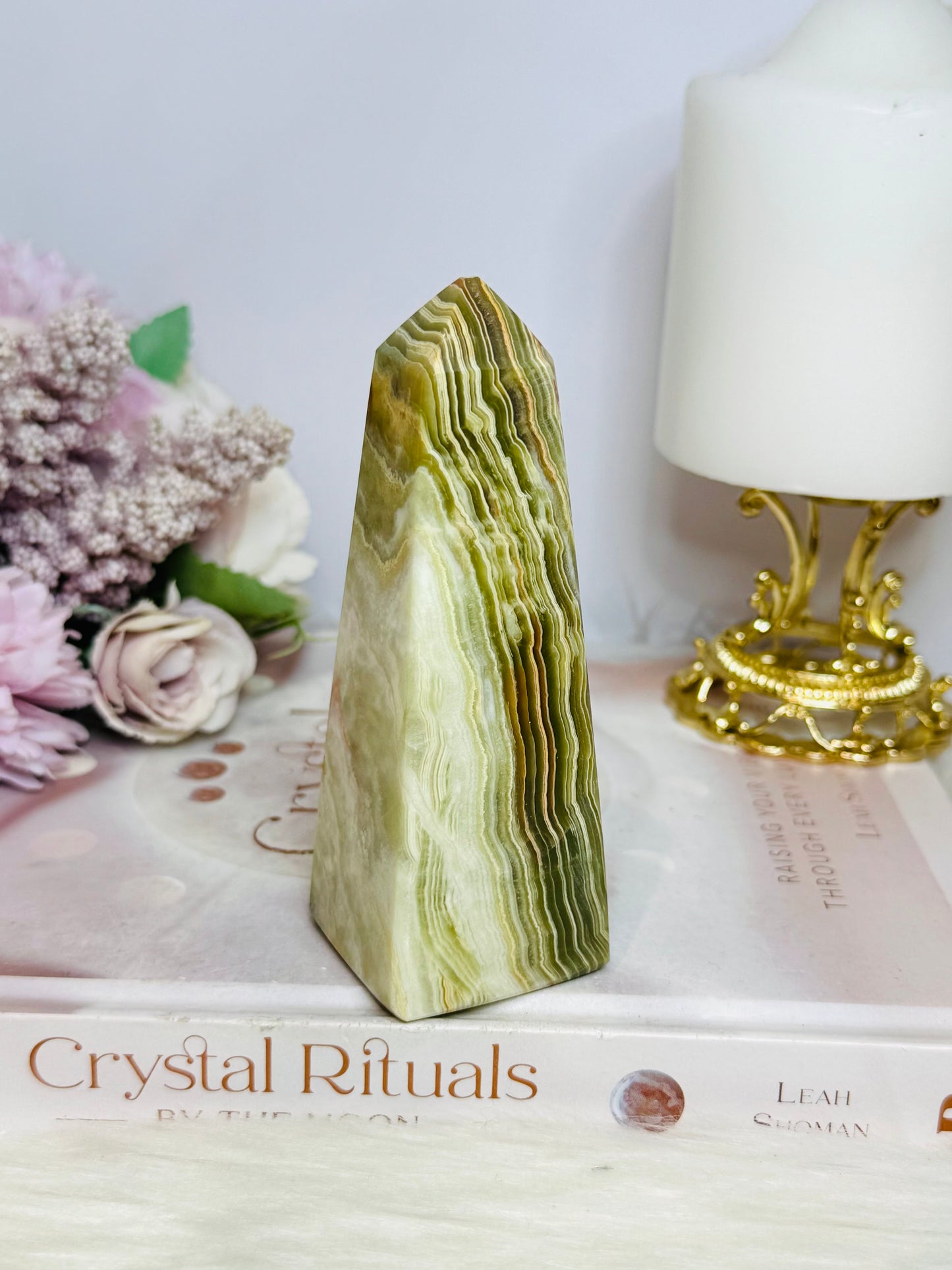 Green Onyx Obelisk | Tower 11cm