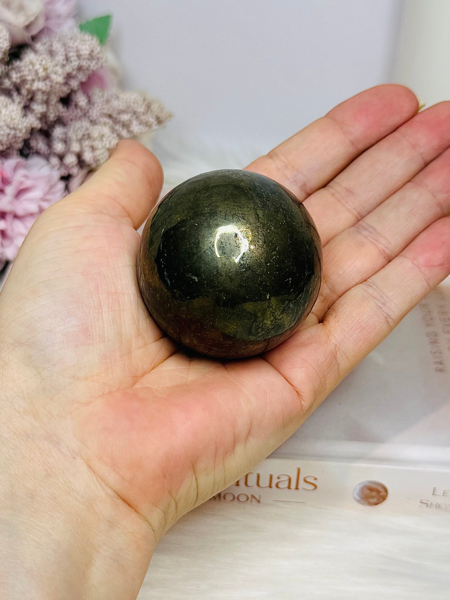 Pyrite Sphere on Stand 221g