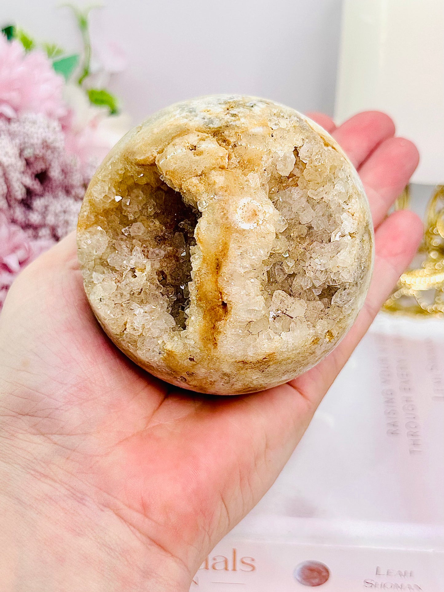 ⚜️ SALE ⚜️ Stunning Large 522gram Druzy Pink Amethyst Sphere On Silver Stand