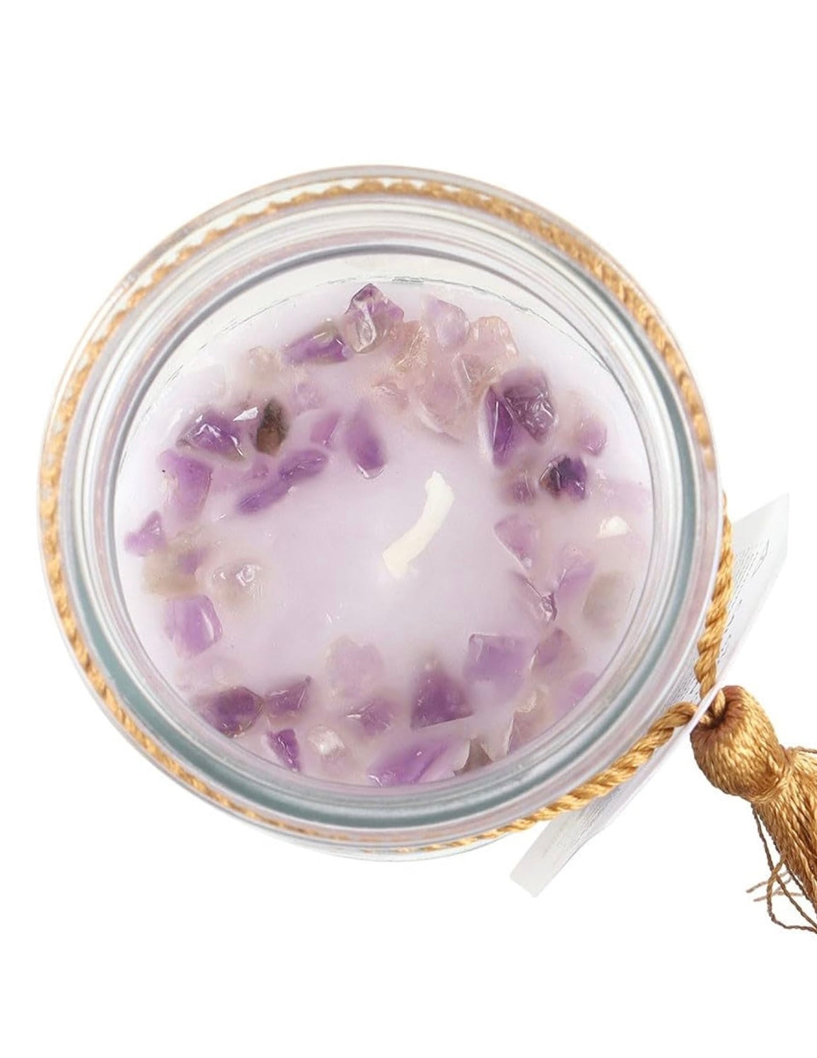 Amethyst Tube Crystal Candle Blackberry 21cm