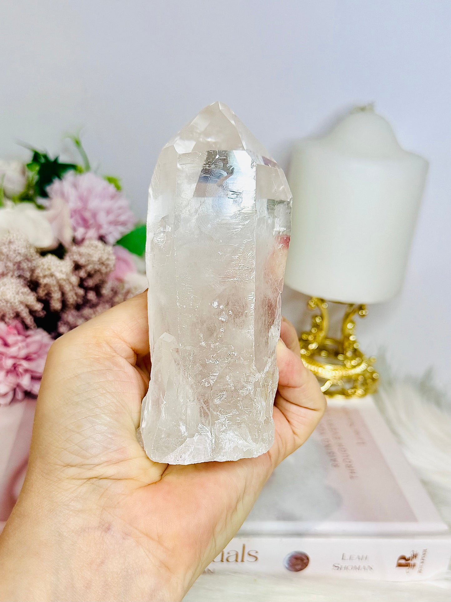 Natural Lemurian Clear Quartz Tower 11cm 399g