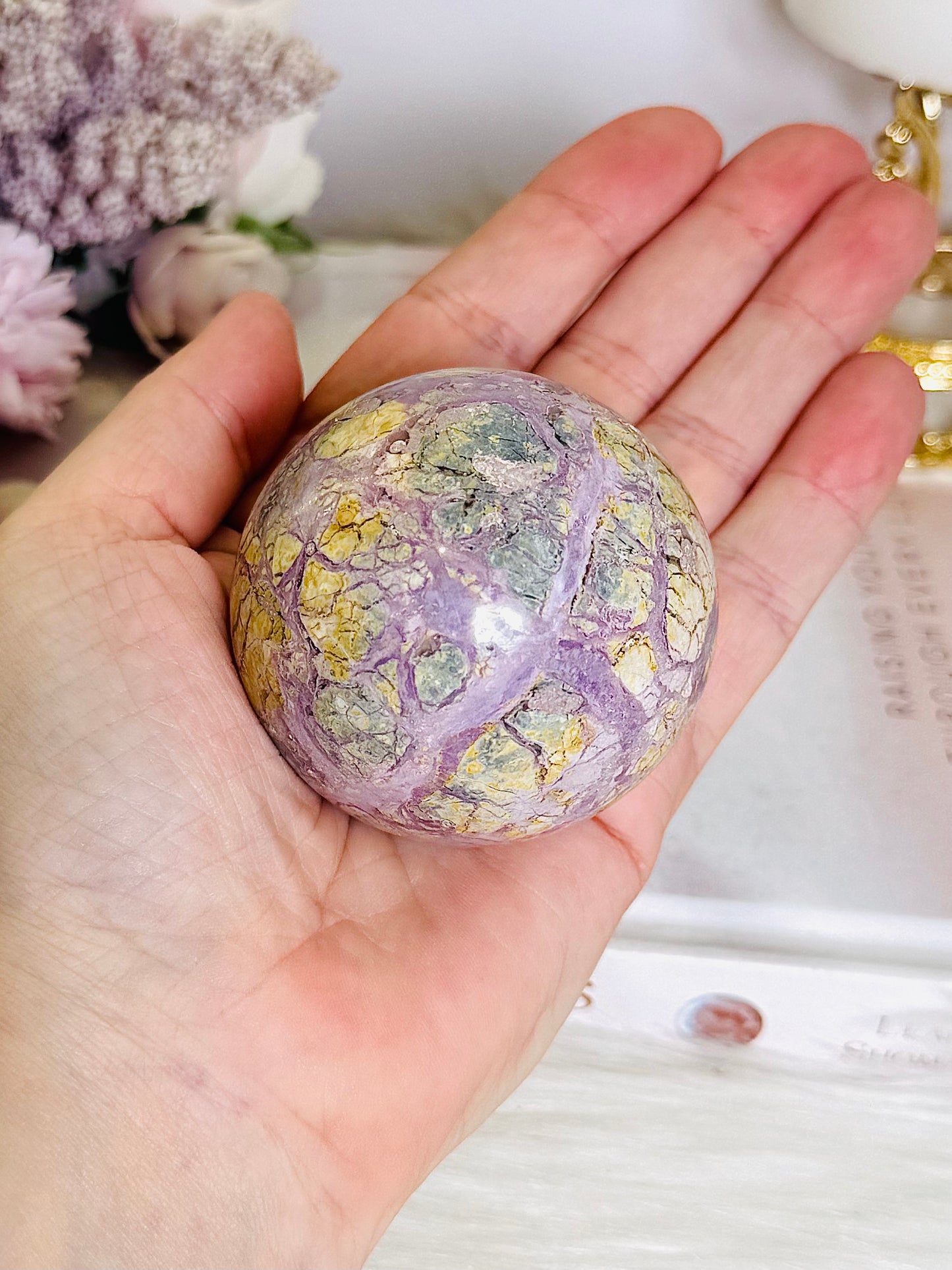 Rare Phosphosiderite Sphere On Stand 211g