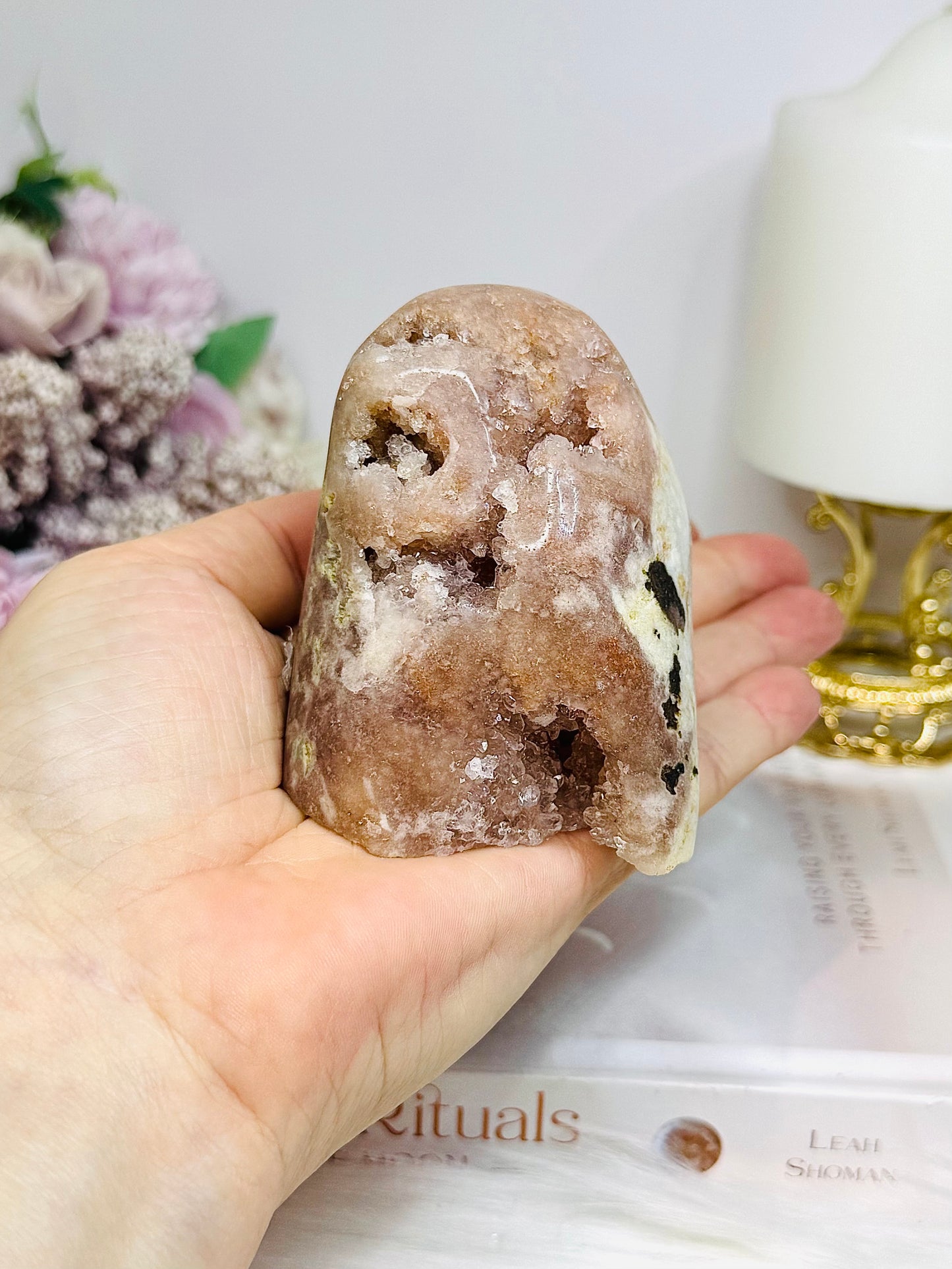 Pink Amethyst Druzy Freeform 7.5cm 299g