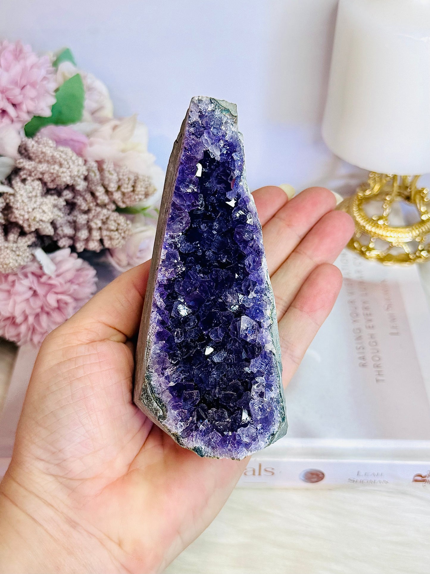 High Grade Amethyst Base Cut Cluster 12cm