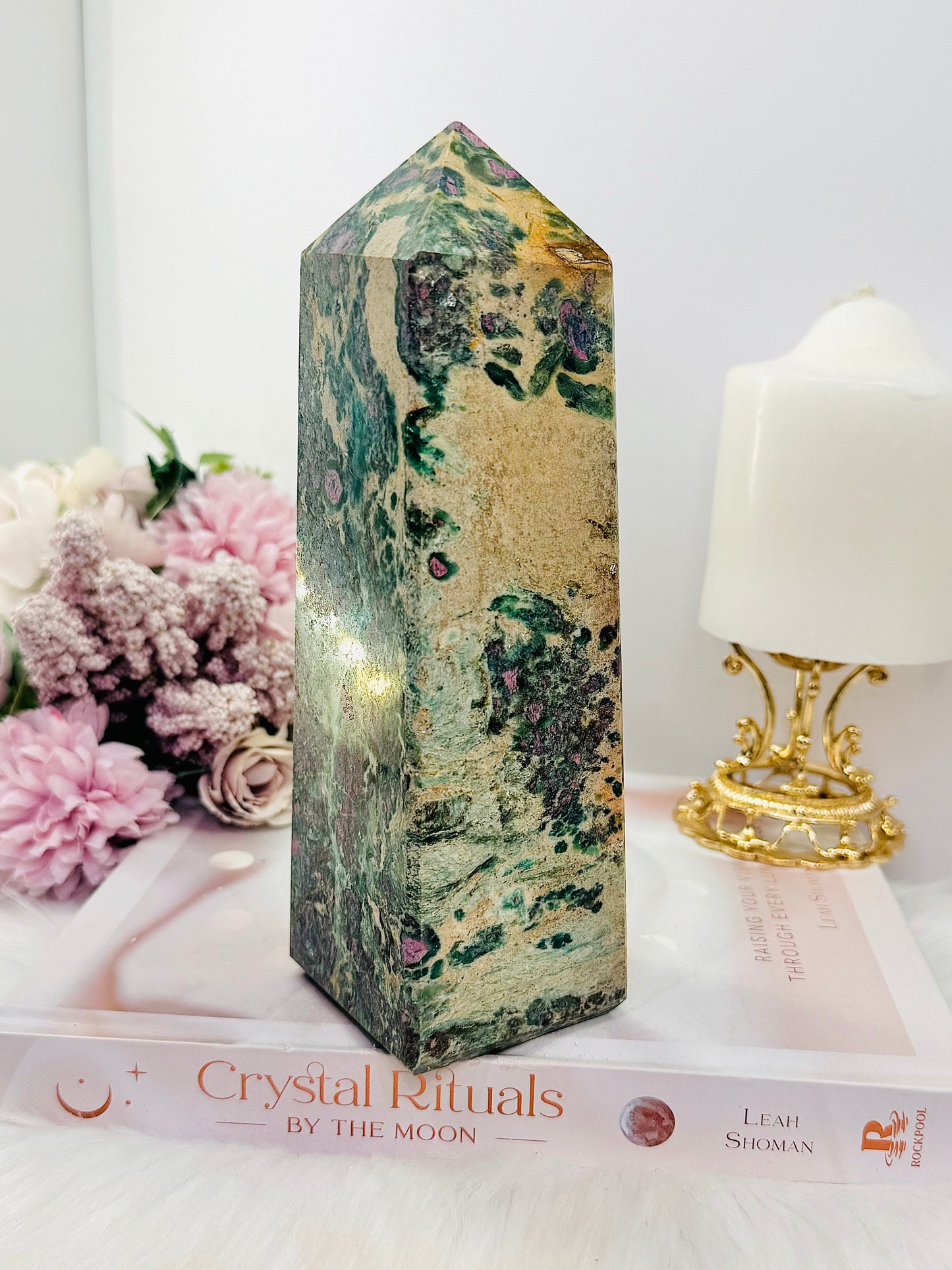 The Most INCREDIBLE Huge Natural Ruby In Fuchsite (UV Reactive) Tower | Generator 18.5cm 1.4KG ~ A True Collectors Piece