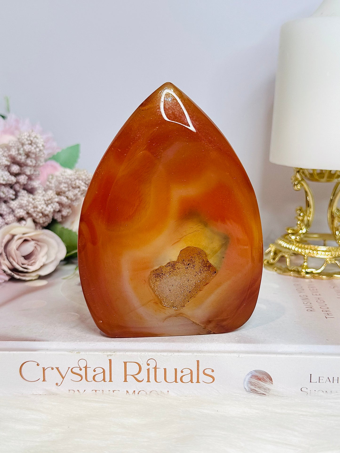 Druzy Carnelian Flame | Freeform 10cm