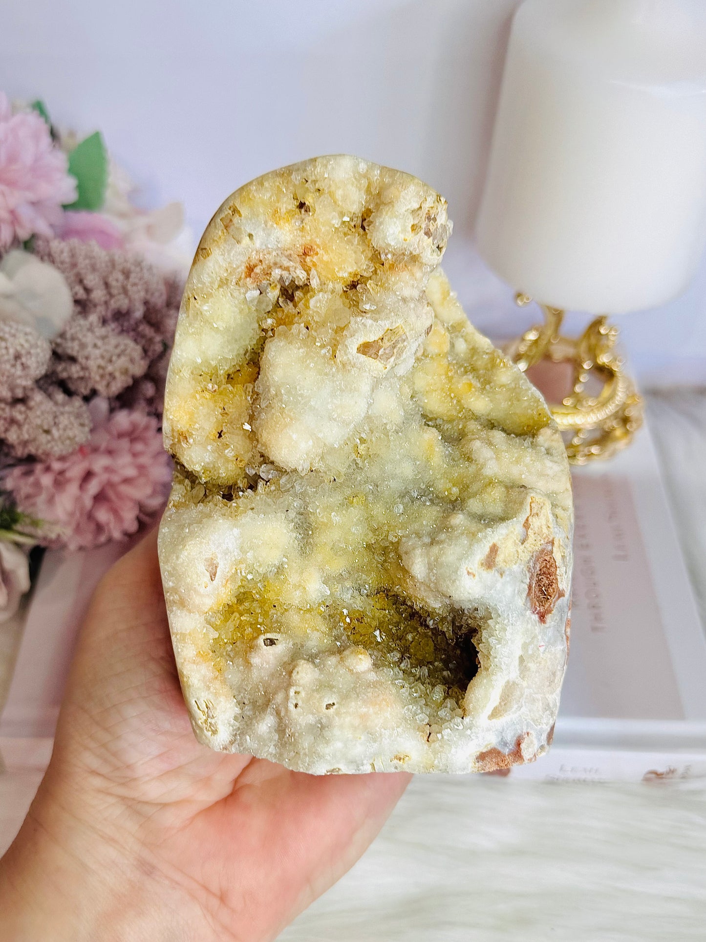 Large 839Gram Druzy Pink Amethyst Freeform From Brazil