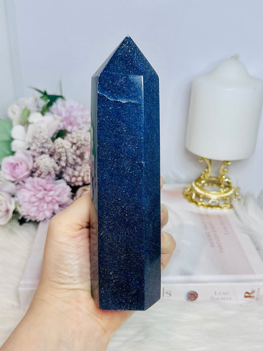 Large Blue Lazulite Tower 18cm