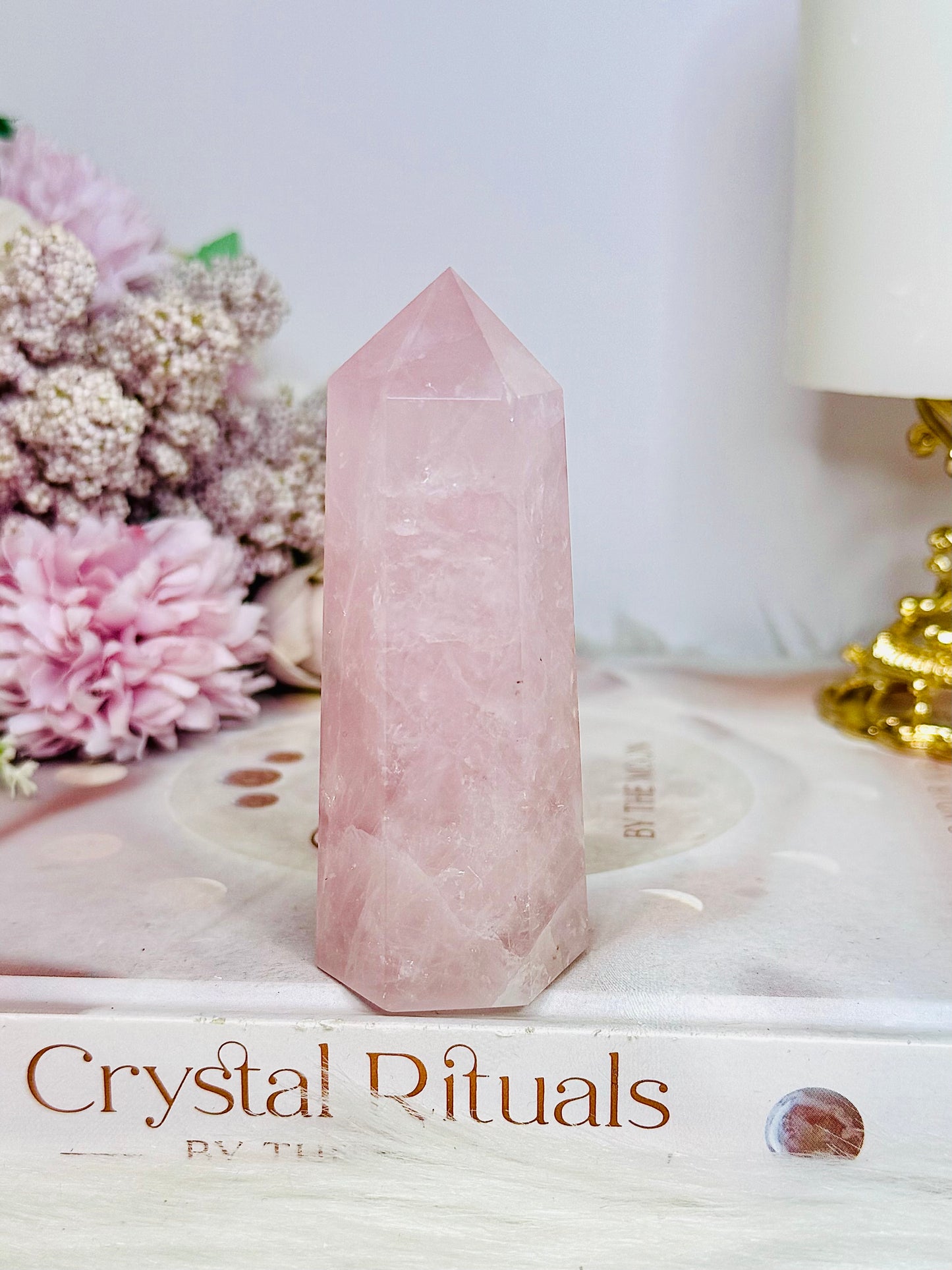 Chunky Rose Quartz Tower 9cm