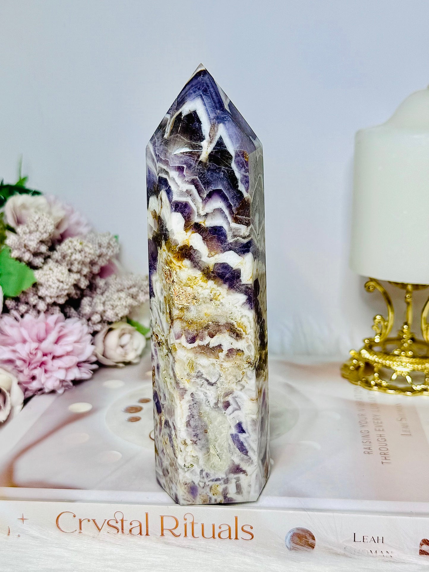 Large Dream | Chevron Amethyst Tower 17cm 563g