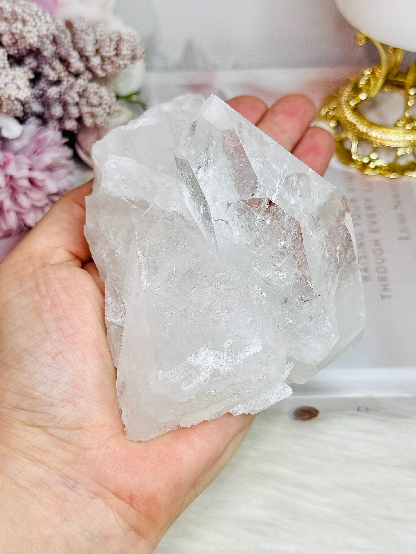 High Grade Large Natural Clear Quartz Cluster Specimen 550grams