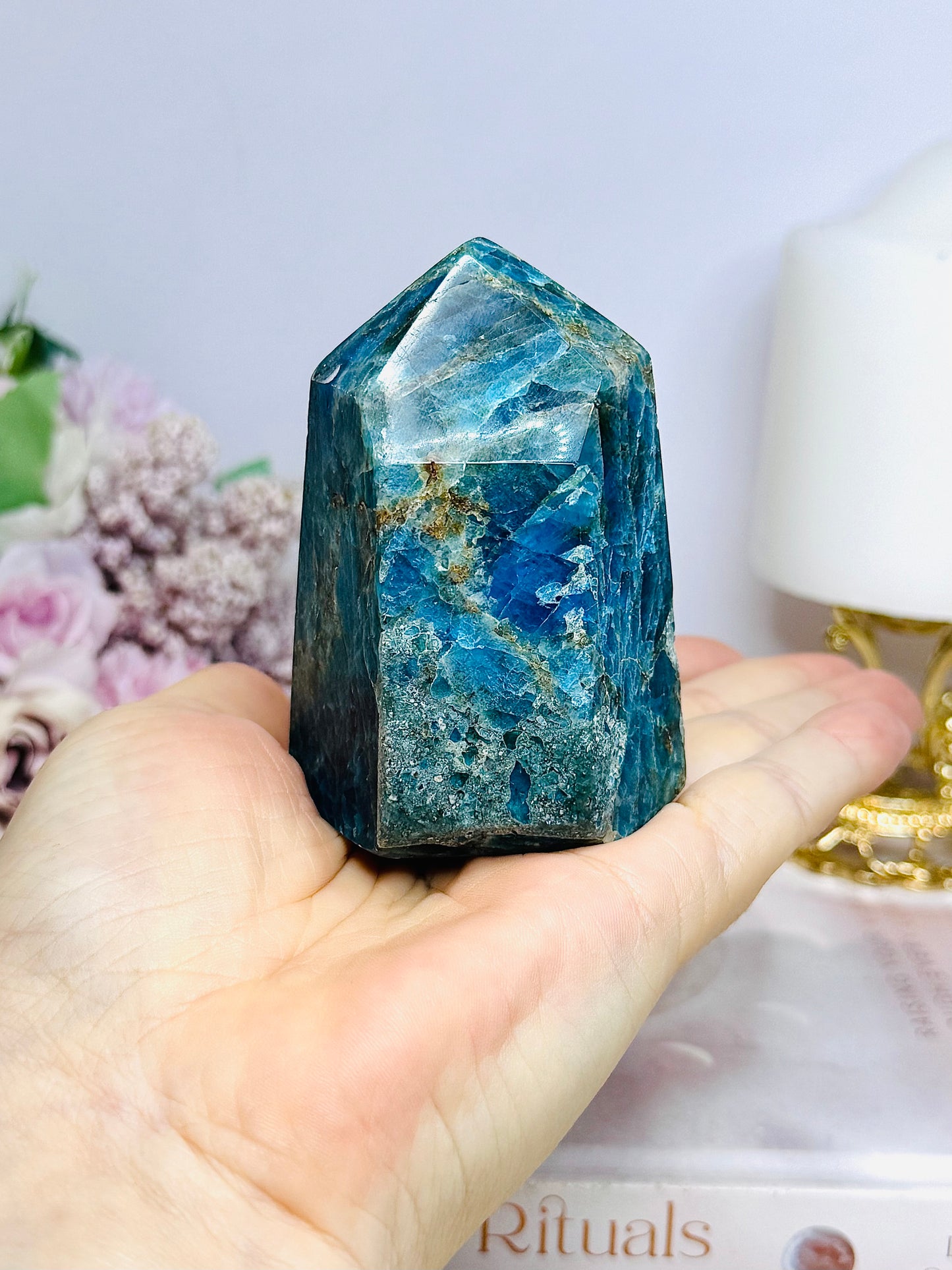 Blue Apatite Chunky Tower 8cm 335g