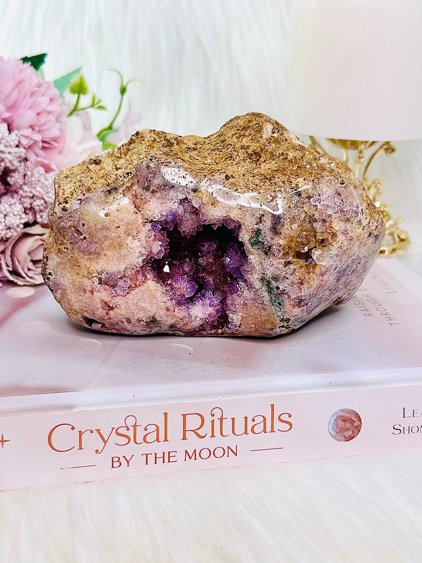 Divinely Fabulous Large 702gram High Grade Druzy Pink Amethyst Freeform From Brazil