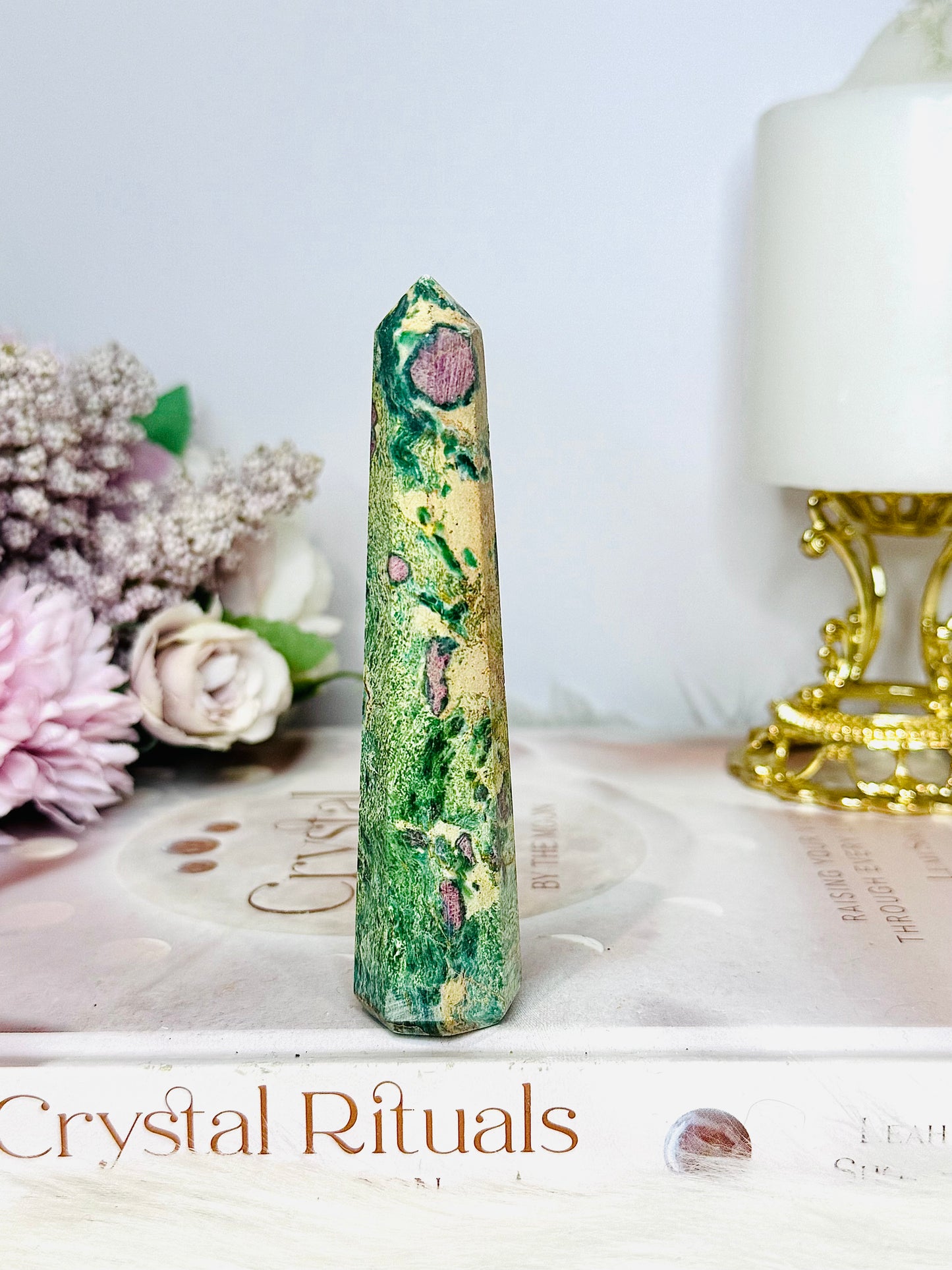 Ruby Fuchsite Obelisk | Tower 10cm