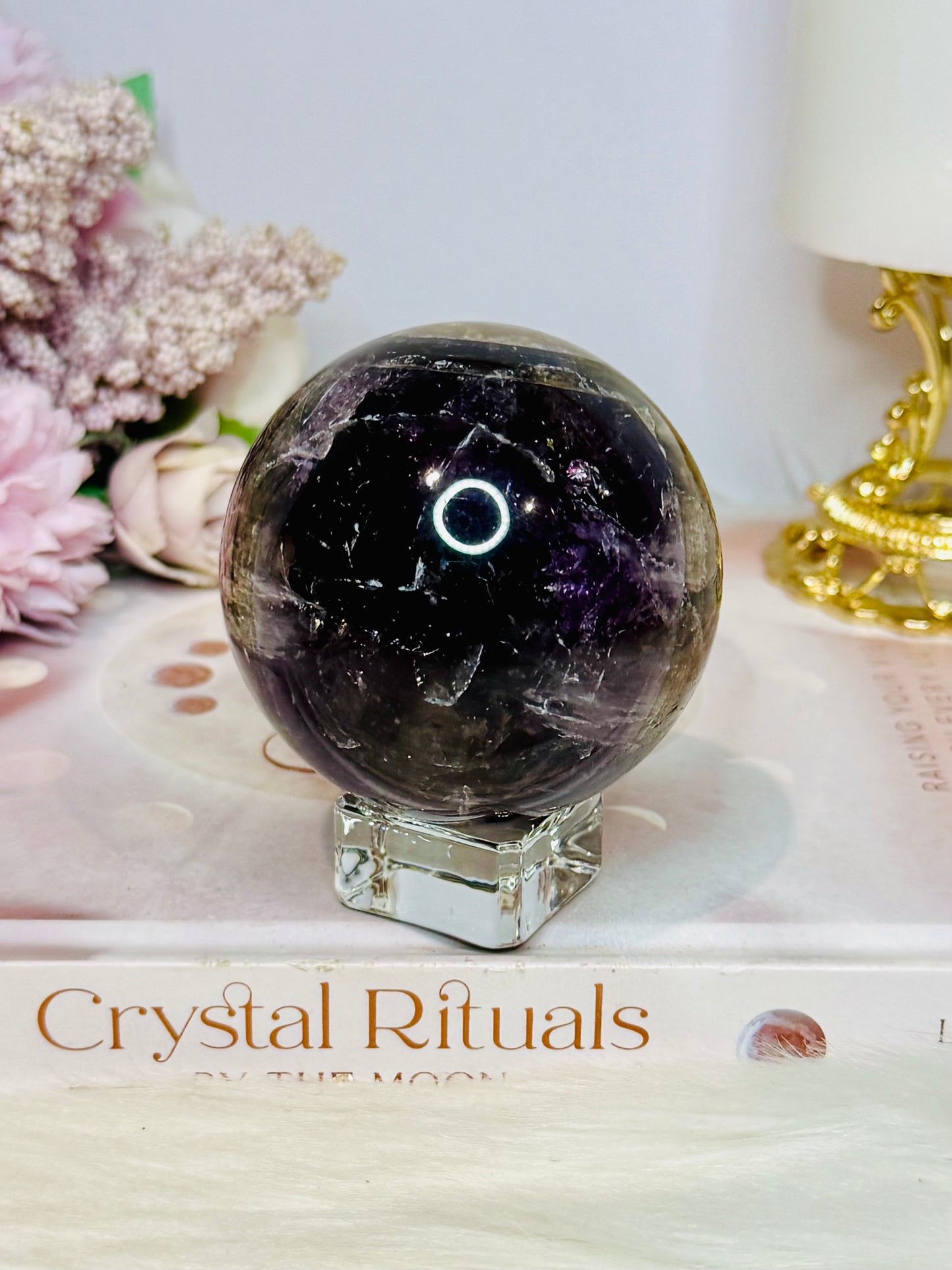 Rare Super Seven Sphere on Stand From Brazil Large 355g