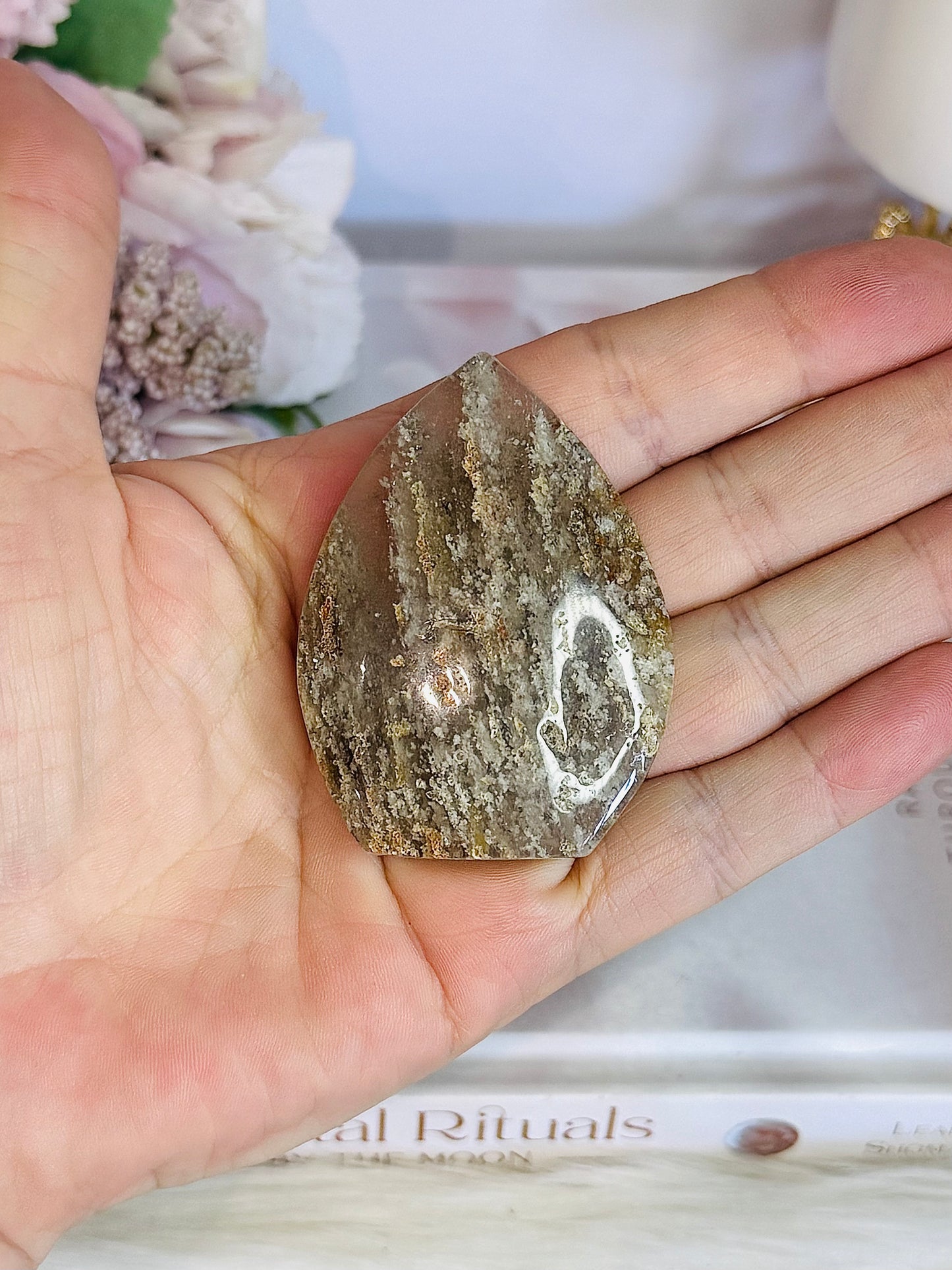 Natural 6.5cm Thousand Layer Crystal Carved Flame | Freeform