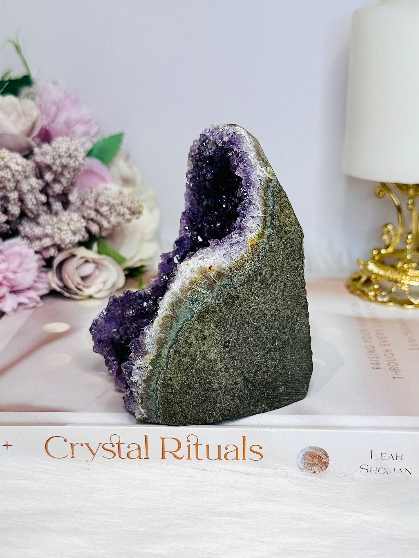 High Grade Deep Purple Amethyst Base Cut Cluster 10cm 519g