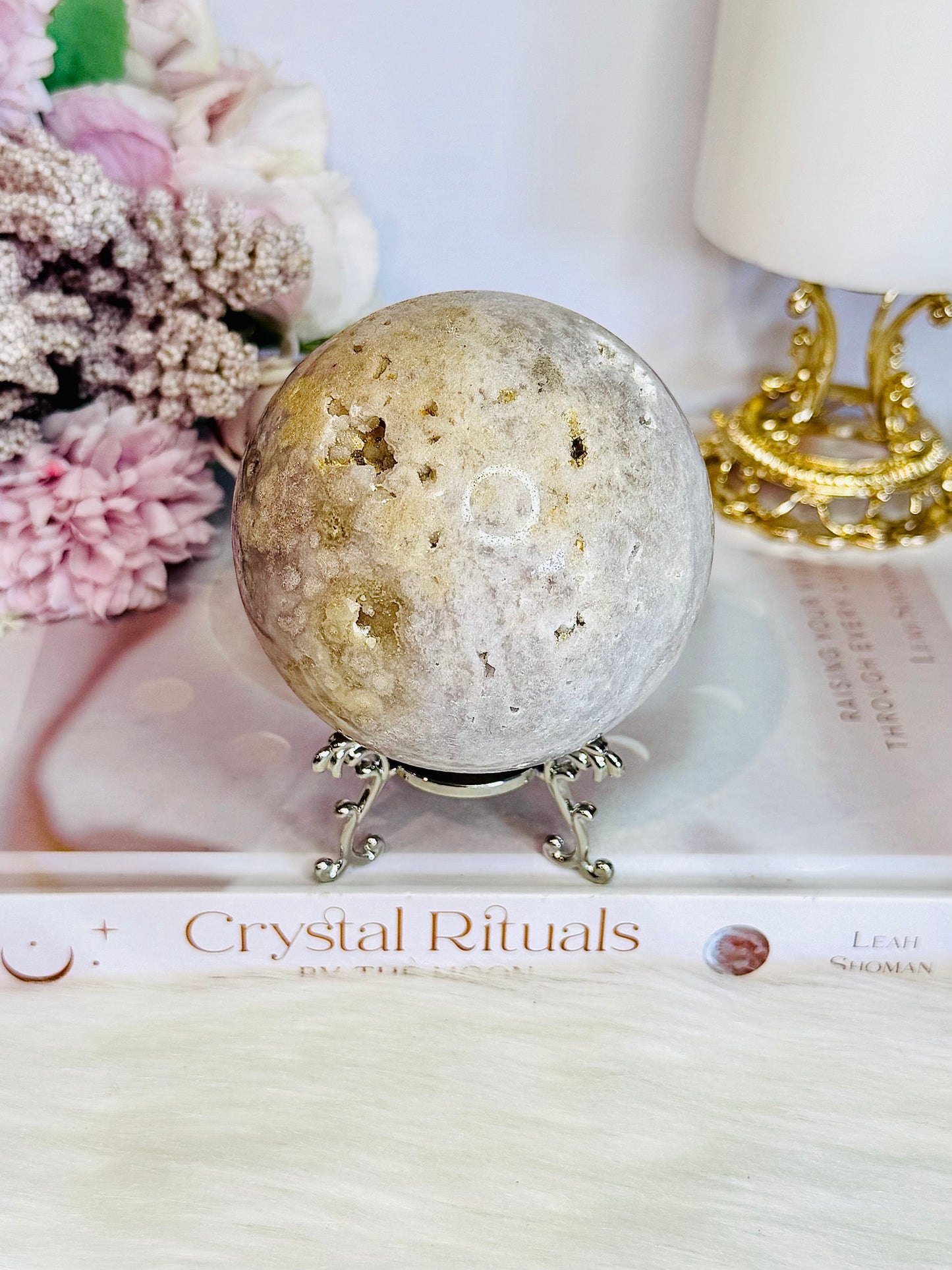 Large Pink Amethyst Sphere on Stand From Brazil 8cm 538grams