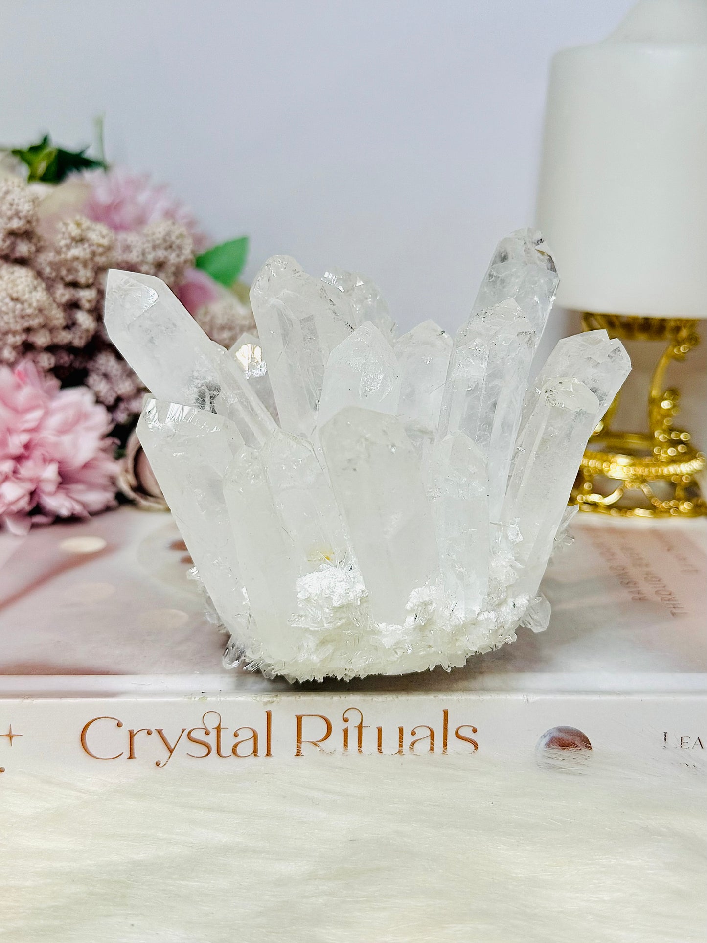 Large Lab Created Clear Quartz Specimen 451g
