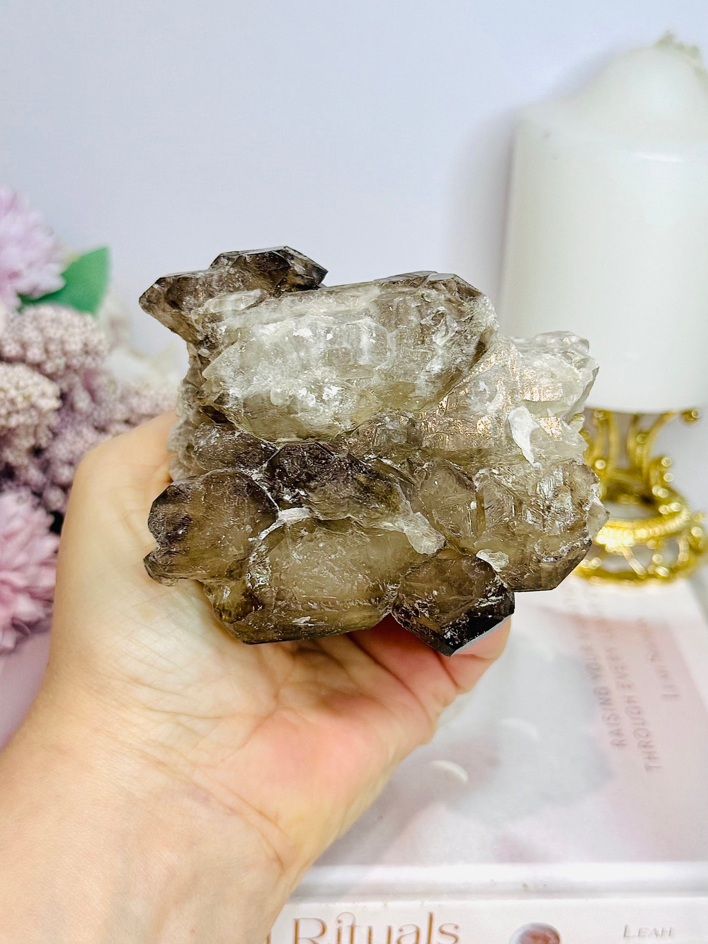 Natural Elestial Alligator Quartz Specimen 397g