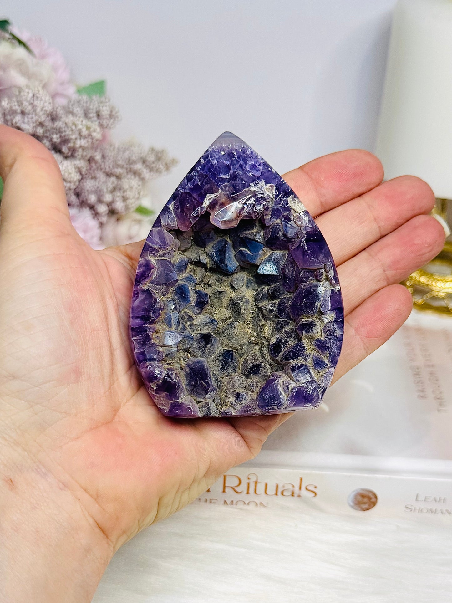 Amethyst Druzy Cluster Flame 8.5cm