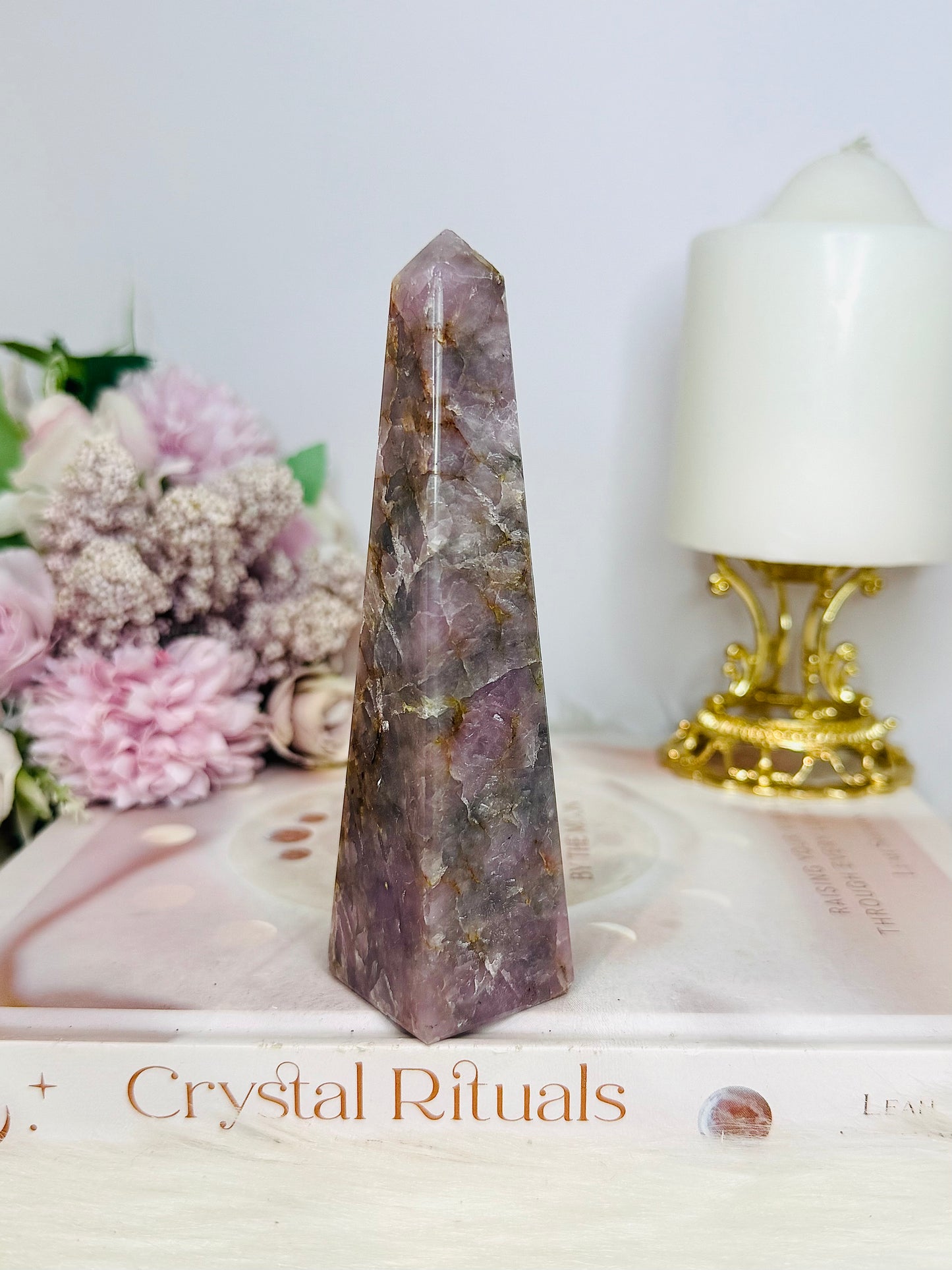 Lepidolite Obelisk Tower 12.5cm