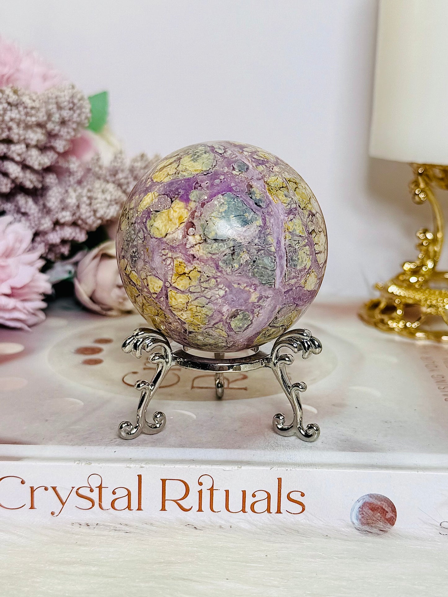 Rare Phosphosiderite Sphere On Stand 211g